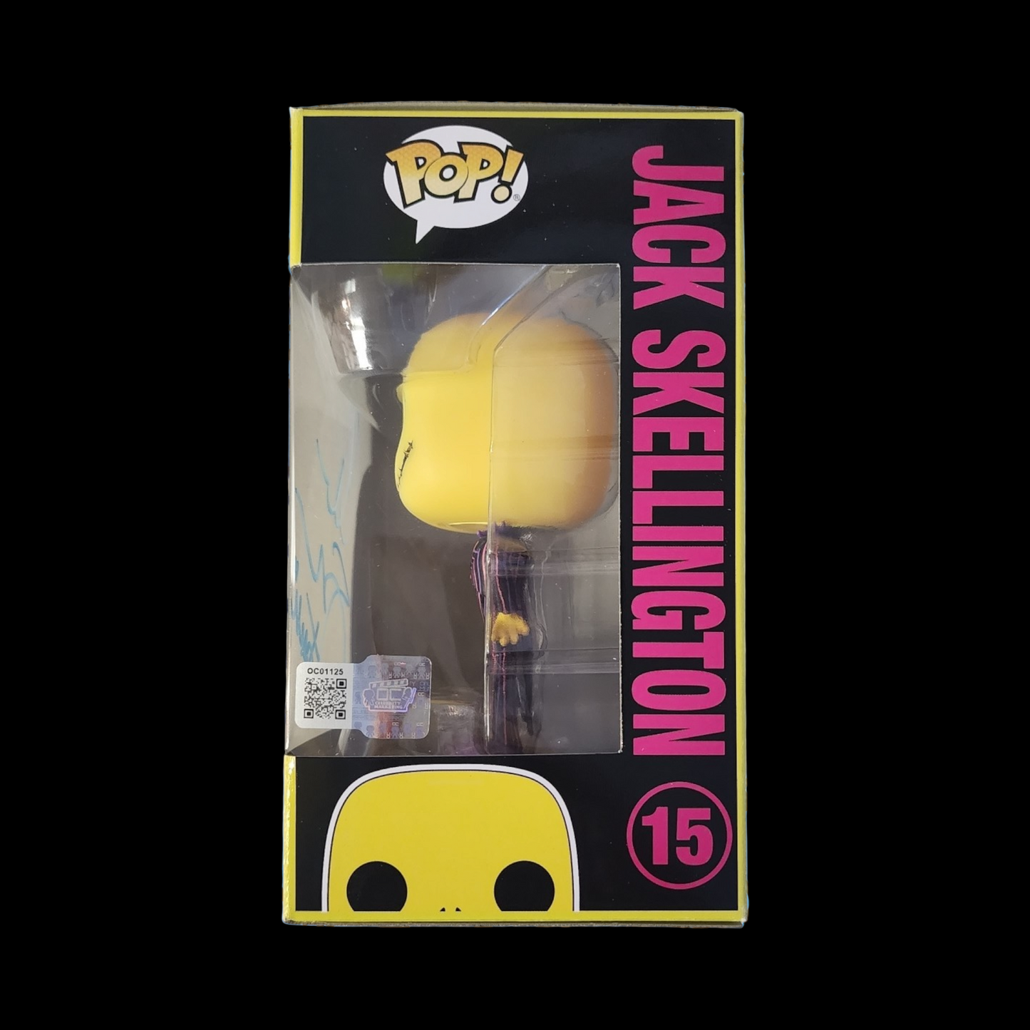 Chris Sarandon signed BLKLT Jack Skellington Funko Disney NBC #15 OCCM QR Auto-B
