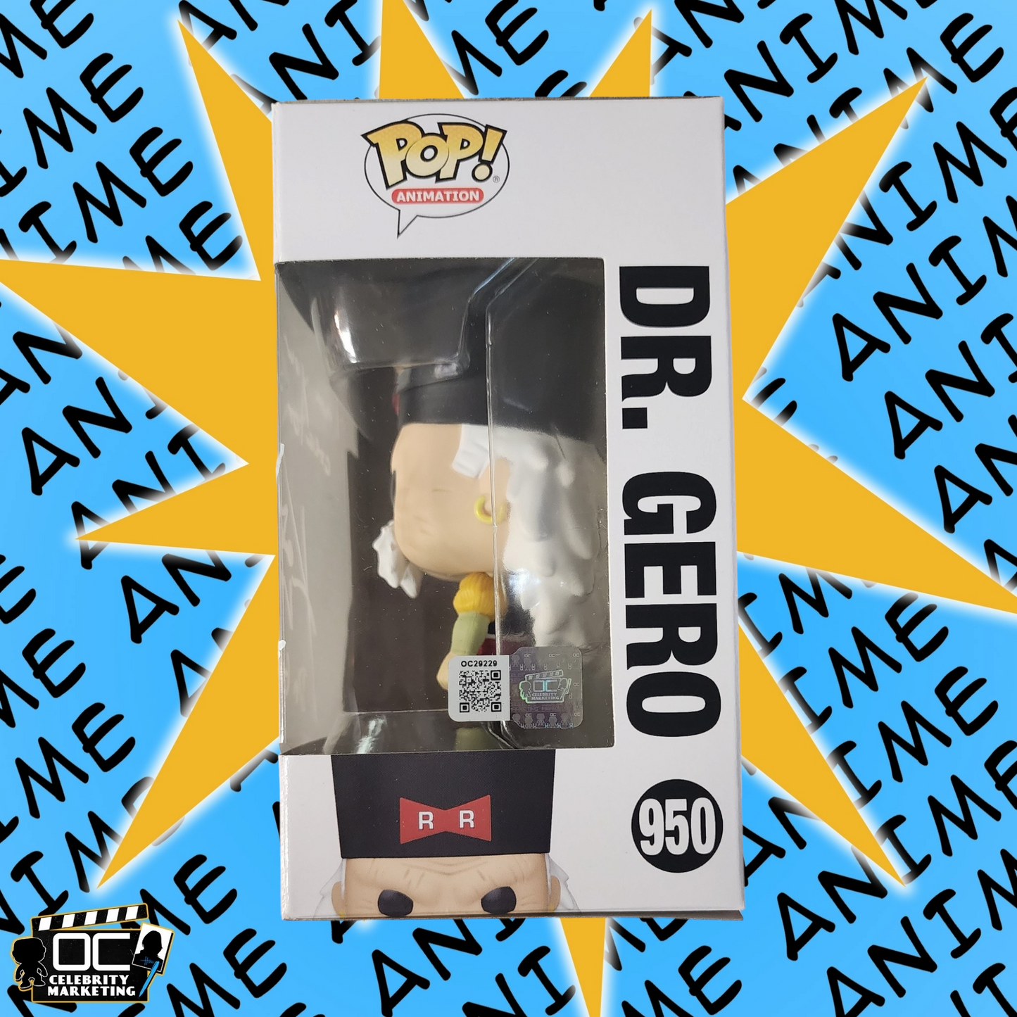 Kent Williams signed Dragon Ball Z Dr. Gero Funko 950 autographed QR code OCCM-W