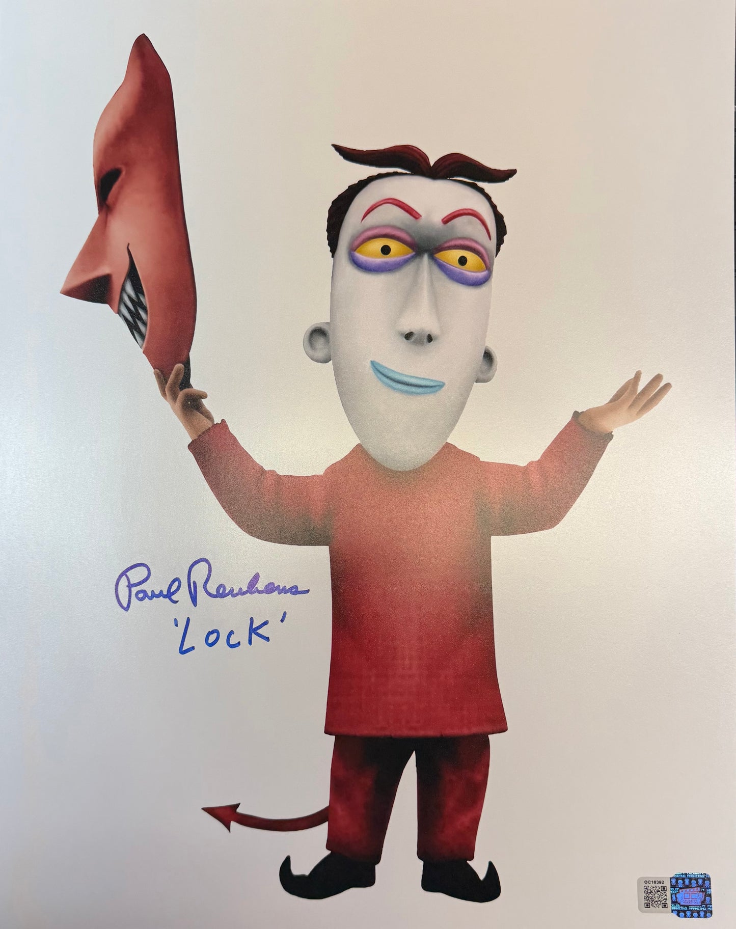 Paul Reubens signed 11x14 The Nightmare Before Christmas Lock photo