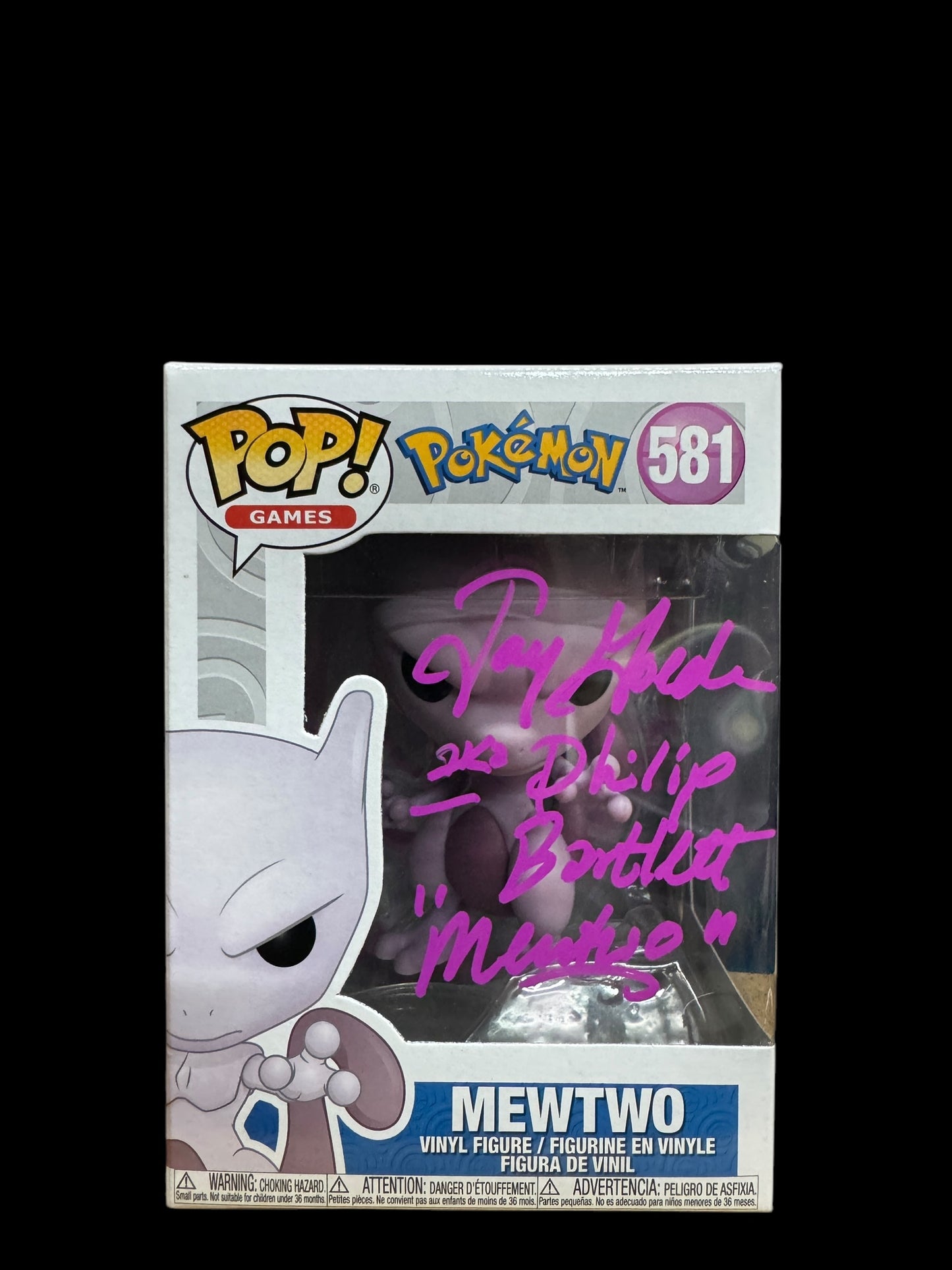 Jay Goede signed Pokemon Mewtwo Funko Pop!