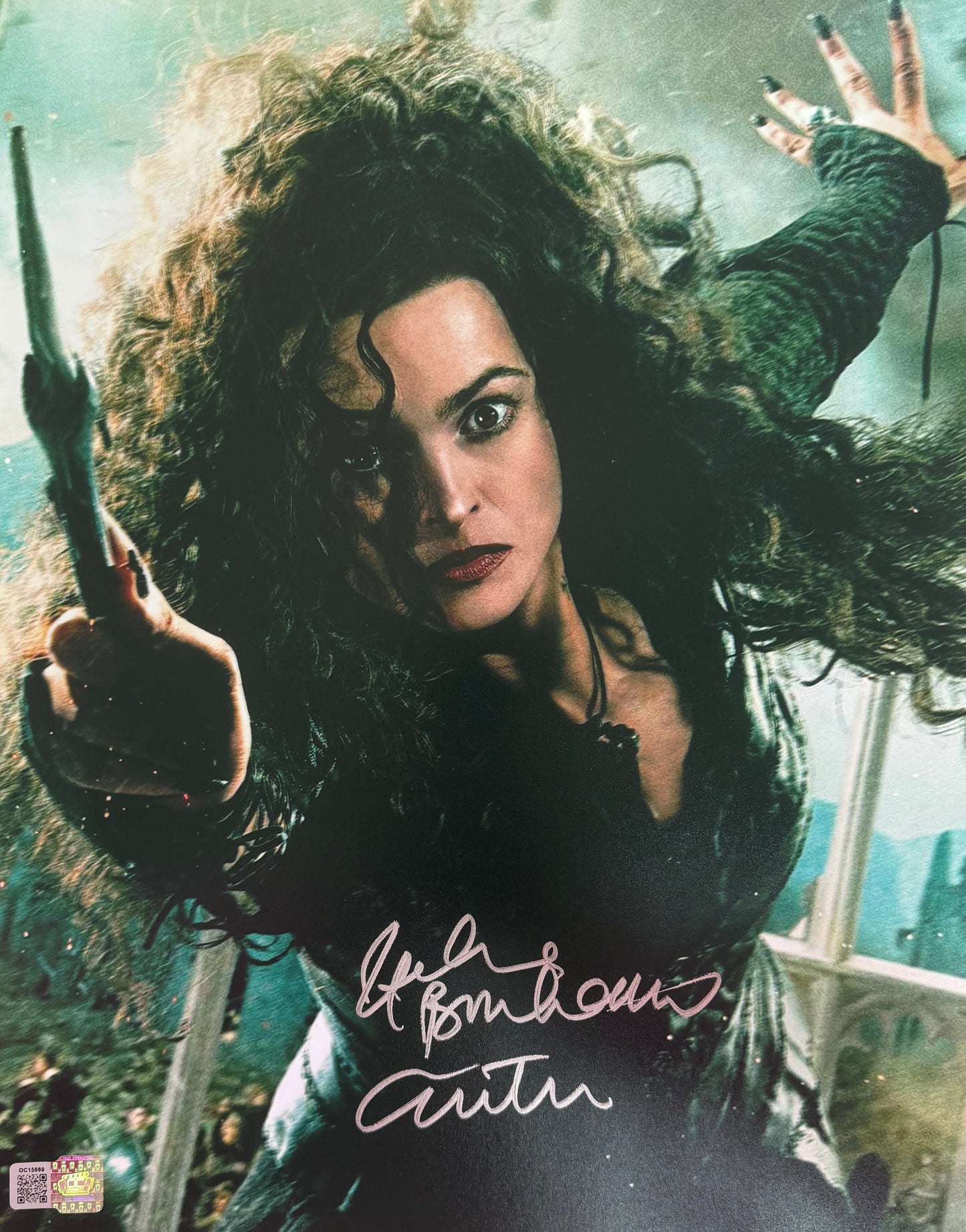 Helena Bonham Carter signed 11x14 Harry Potter Bellatrix Lestrange photo 1A