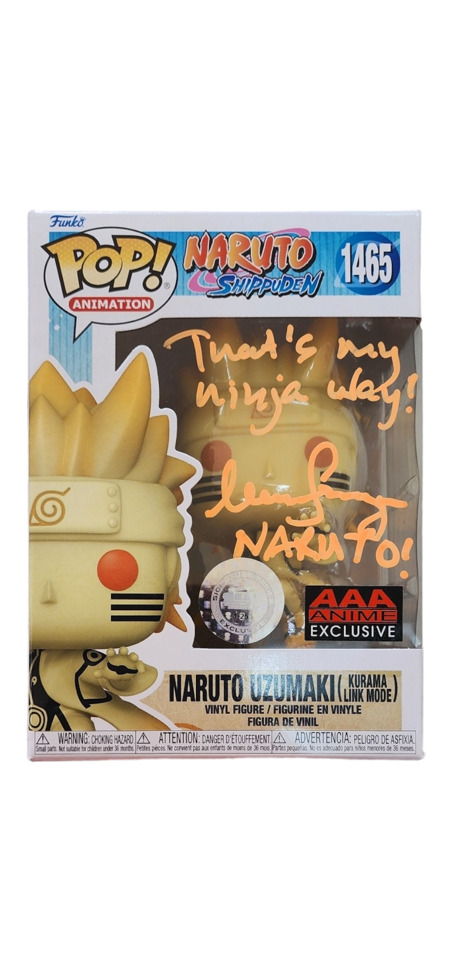 Maile Flanagan Signature Series: Naruto Shippuden Naruto Uzumaki Funko (#/25)