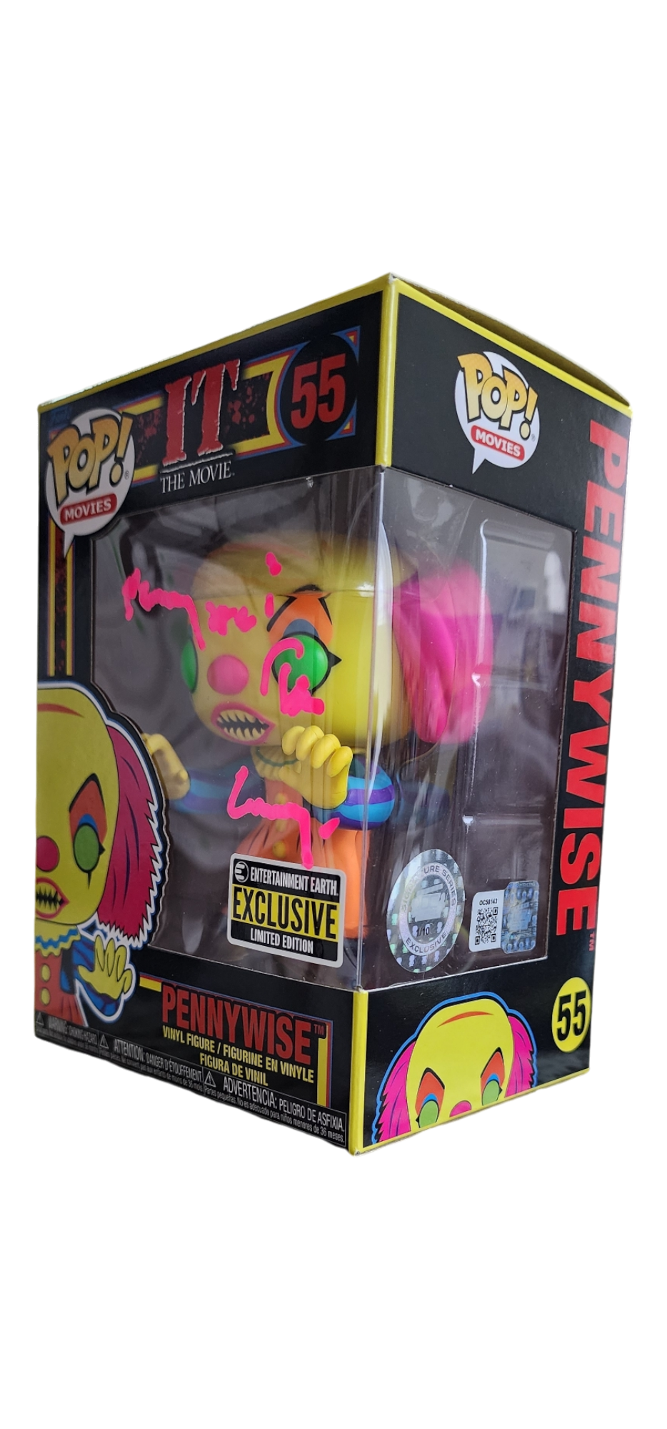 Tim Curry Signature Series: EE Exclusive LE IT The Movie Pennywise Funko Pop! #55 (#/50, #/10, 1/1)