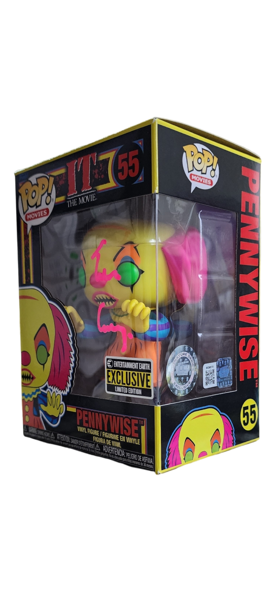 Tim Curry Signature Series: EE Exclusive LE IT The Movie Pennywise Funko Pop! #55 (#/50, #/10, 1/1)
