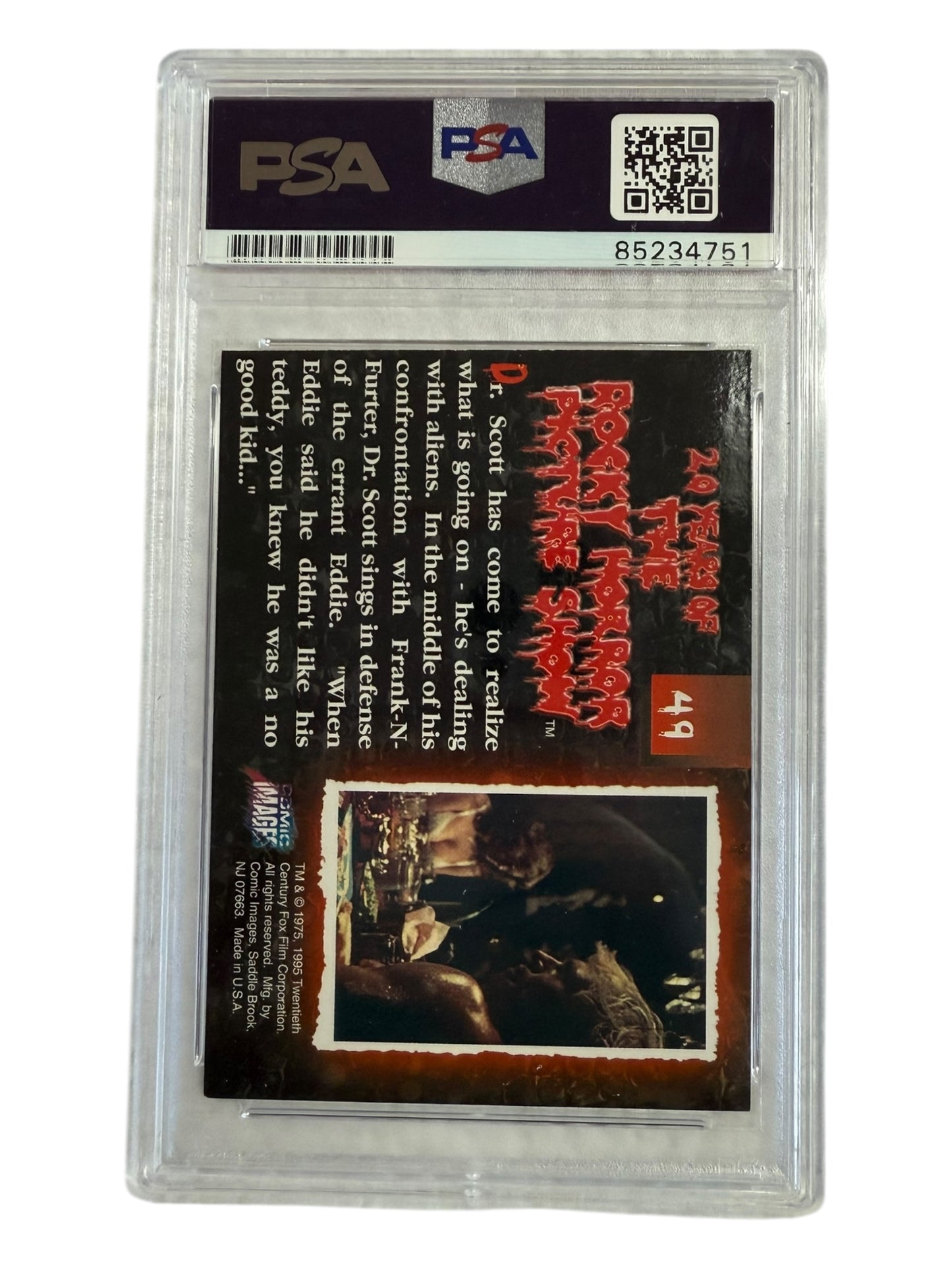 Susan Sarandon signed RHPS Trading Card PSA/DNA Encap #49 (1)
