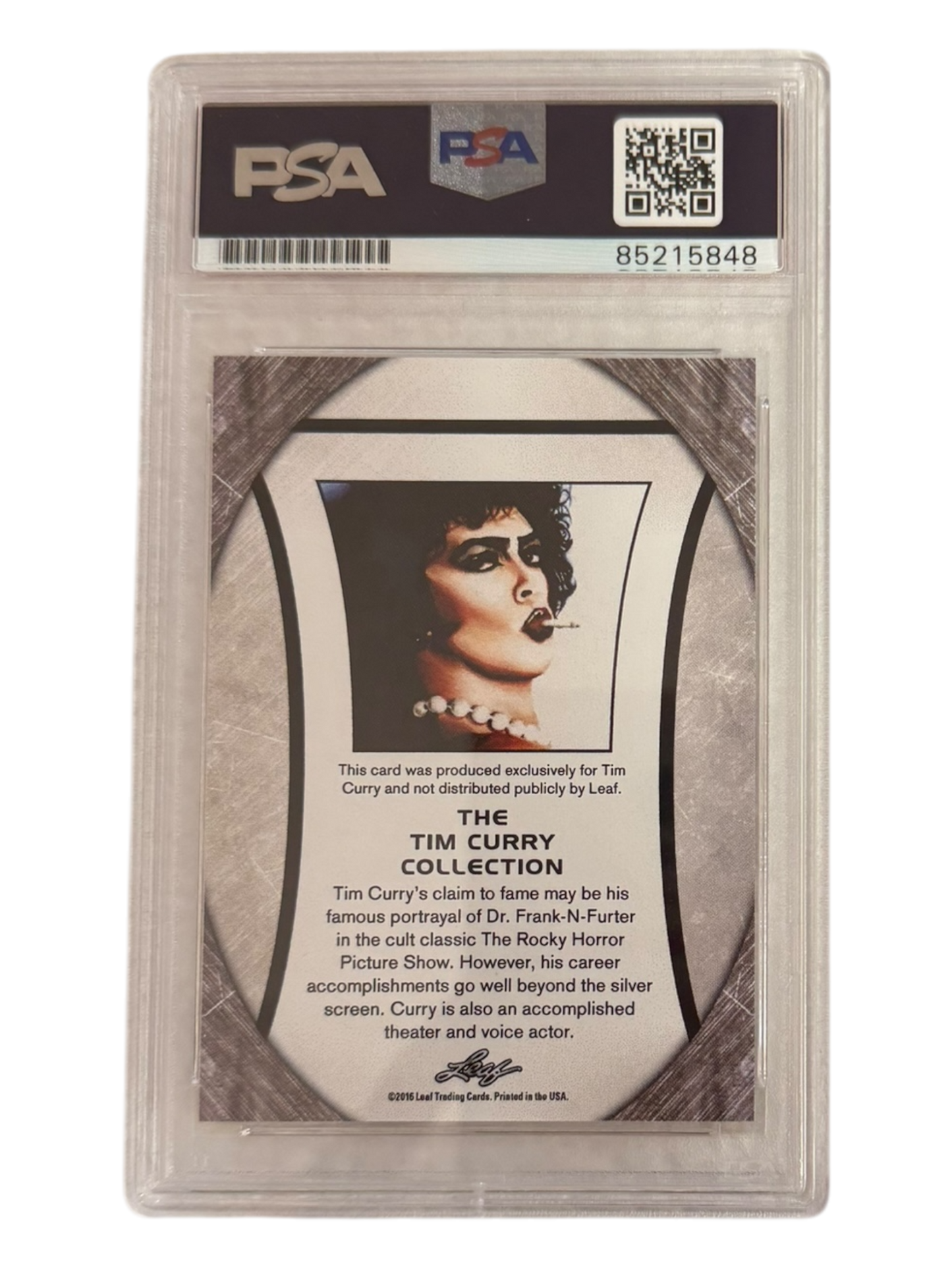 Tim Curry signed Leaf Trading Card PSA/DNA Encap (Black)