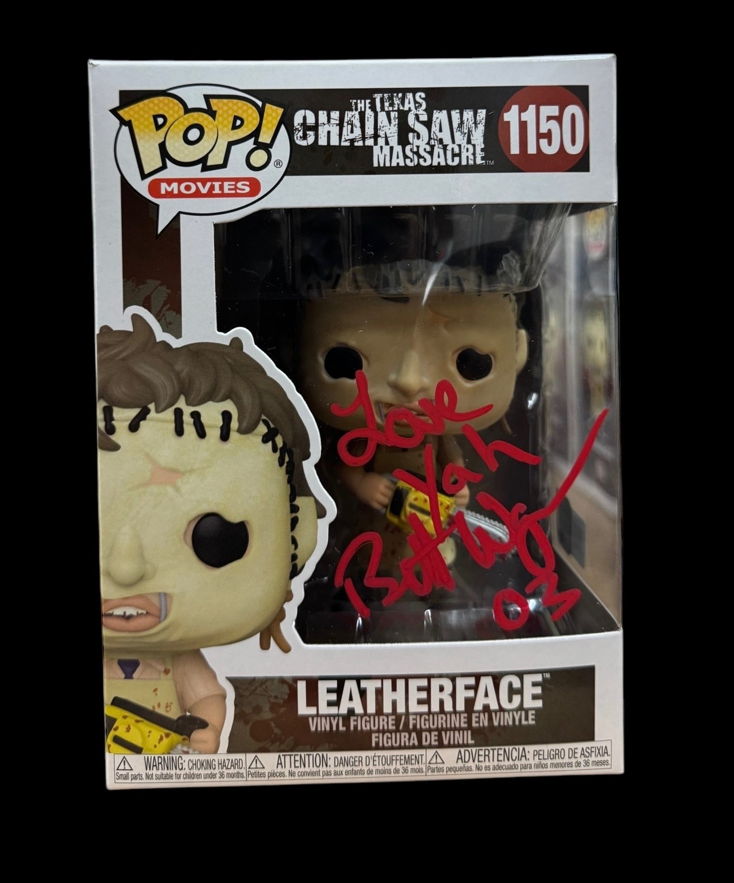 Brett Wagner signed The Texas Chainsaw Massacre Leatherface Funko Pop! #1150 "Love Yah"