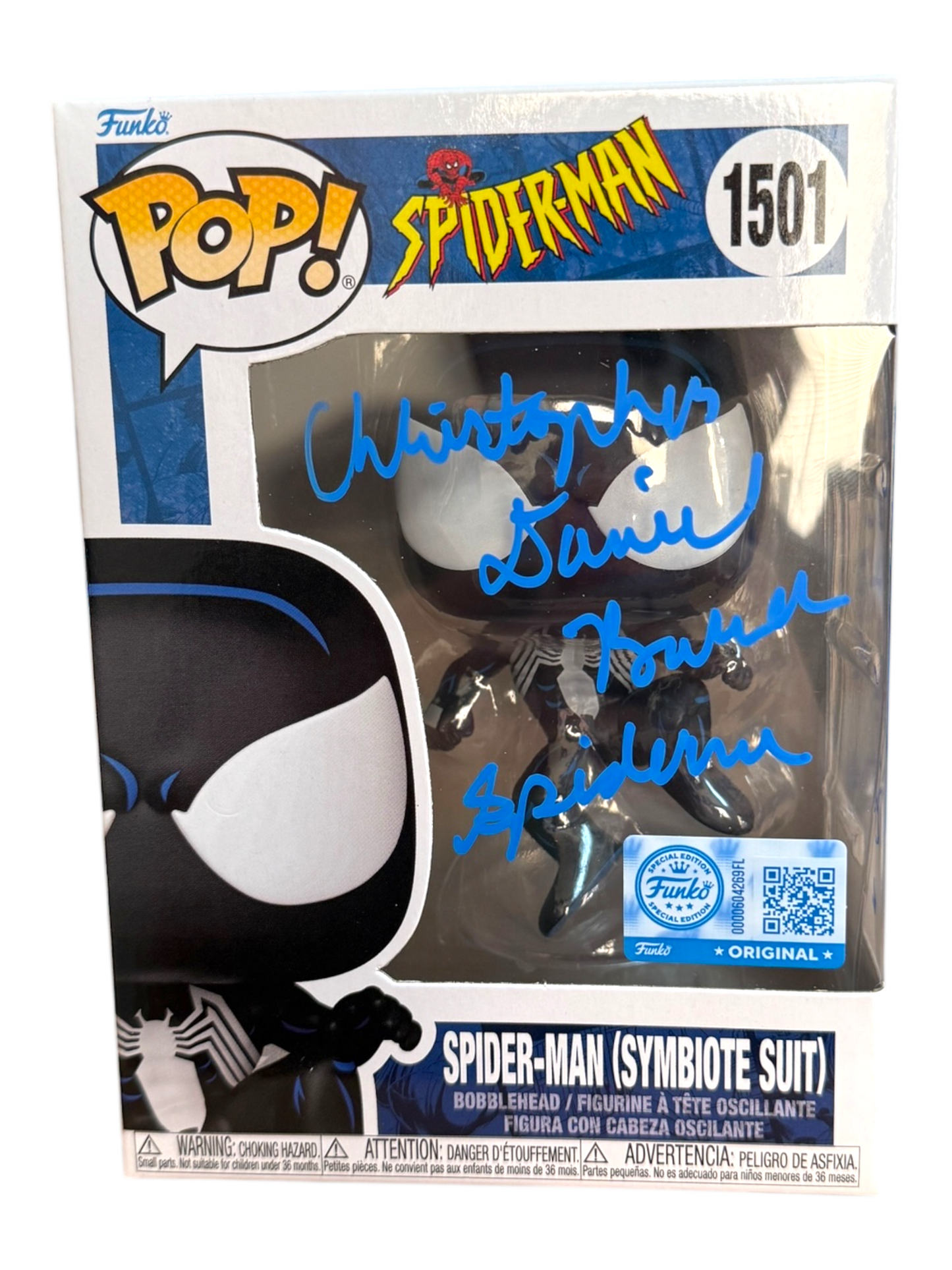 Christopher Daniel Barnes: Marvel Spider-Man (Symbiote Suit) Funko Special Edition Funko Pop! #1501 (#/25)