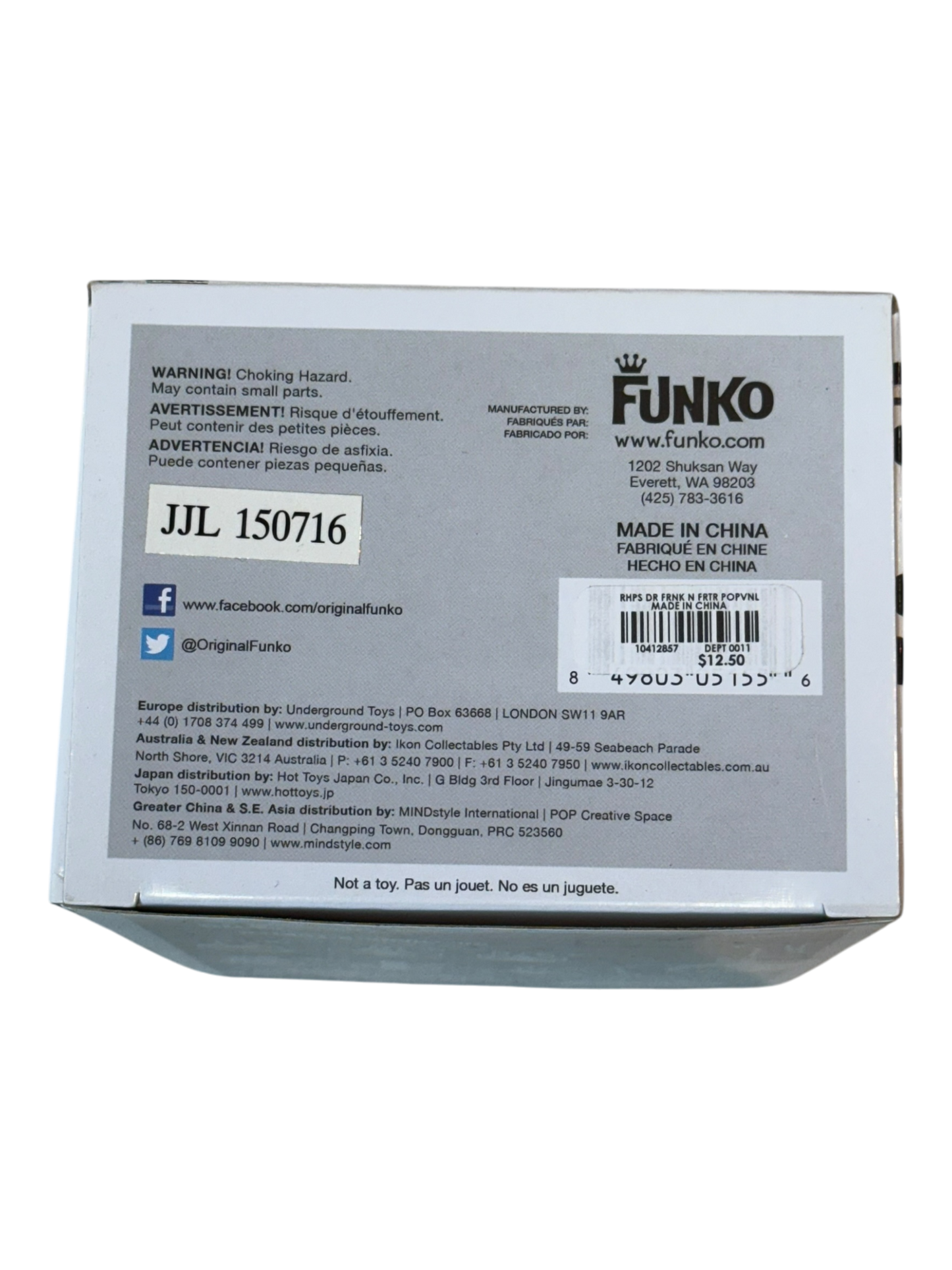 Tim Curry autographed Rocky Horror Picture Show Frank-N-Furter Funko Pop! OCCM QR authenticated with Tim Curry Holo (C)