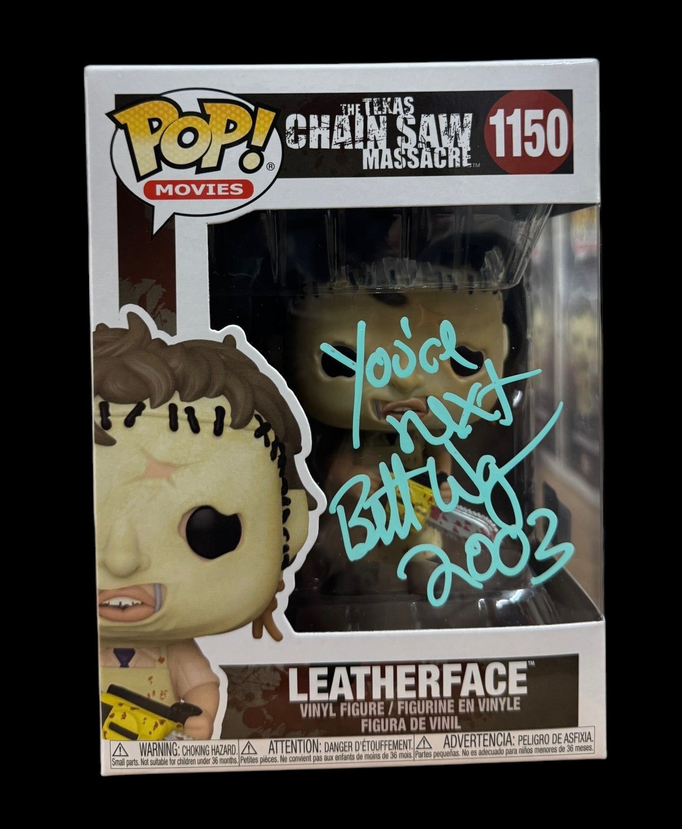 Brett Wagner signed The Texas Chainsaw Massacre Leatherface Funko Pop! #1150 "You're Next"