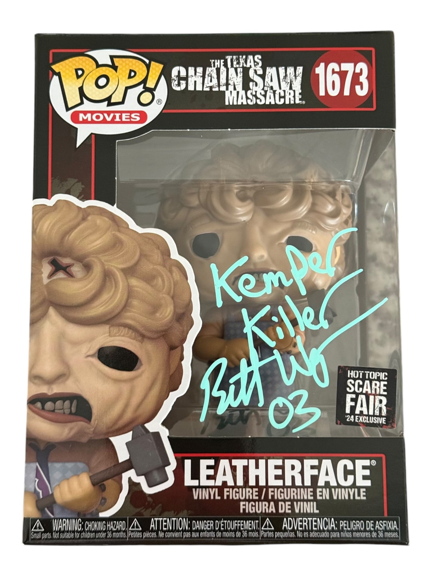 Brett Wagner Signature Series: The Texas Chainsaw Massacre Hot Topic Scare Fair 24' Exclusive Funko Pop! #1673 (#/25)