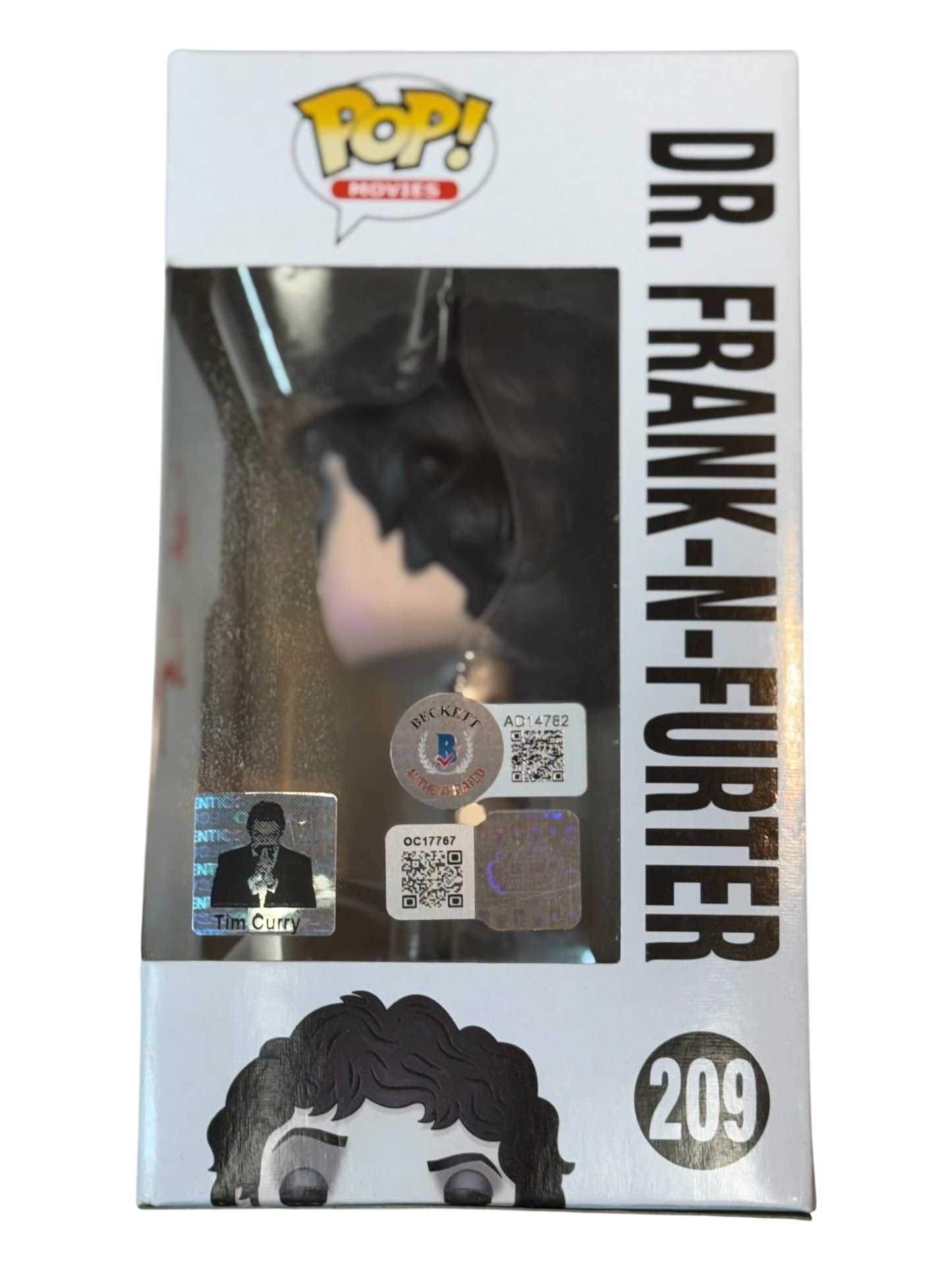 Tim Curry autographed Rocky Horror Picture Show Frank-N-Furter Funko Pop! OCCM QR authenticated with Tim Curry Holo (C)
