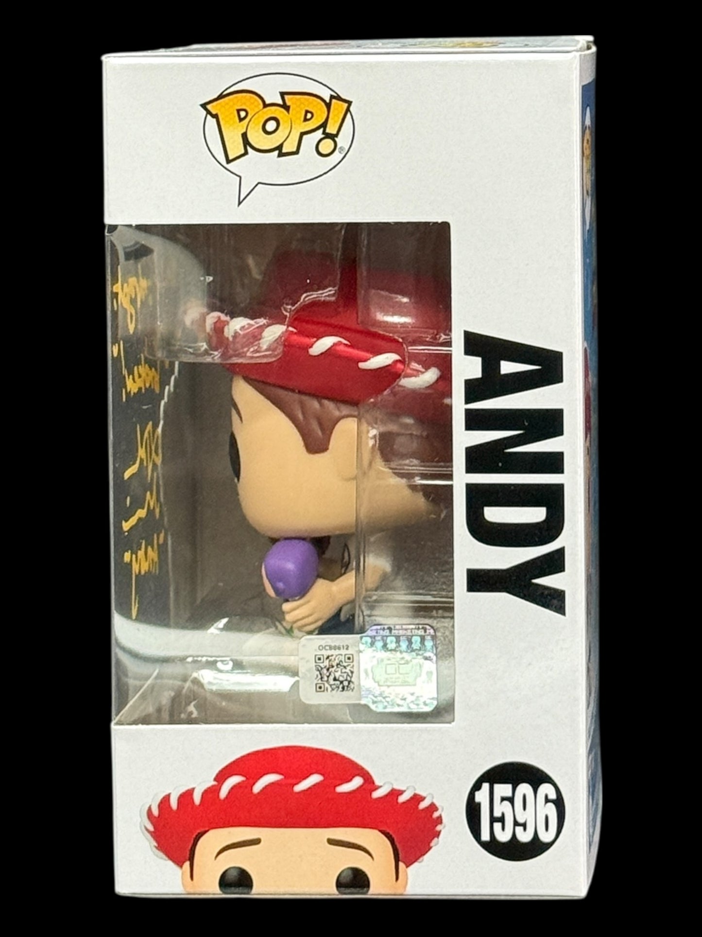 John Morris signed Disney Pixar Toy Story 30 Years and Beyond Andy Funko Pop! - "Oh...I forgot, you're broken!"