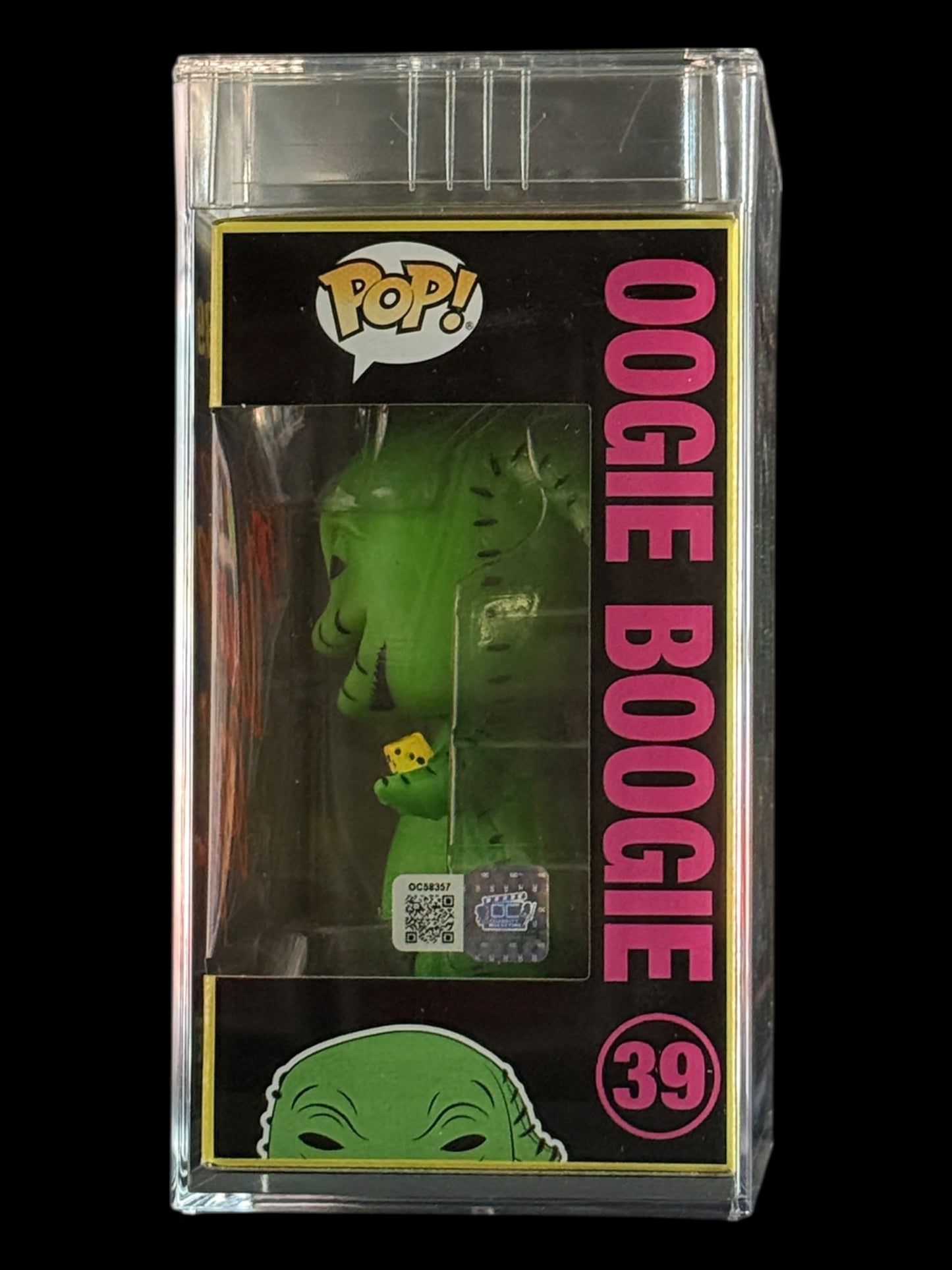Ken Page signed PSA Encap. Blacklight Oogie Boogie Disney Funko Pop!