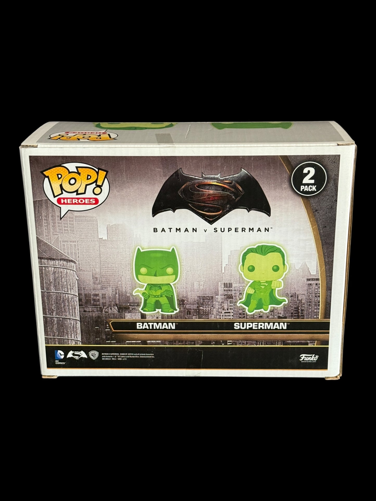 Ben Affleck signed Walmart Exclusive Batman vs Superman 2 pack Funko Pop!