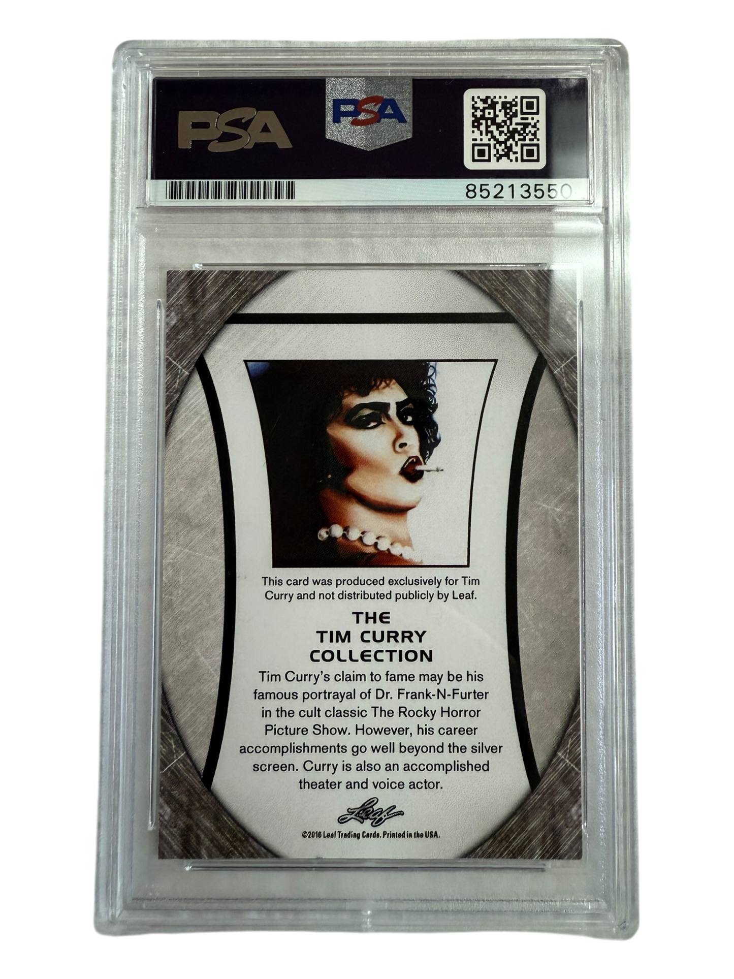 Tim Curry signed Leaf Trading Card Purple Border PSA/DNA Encap