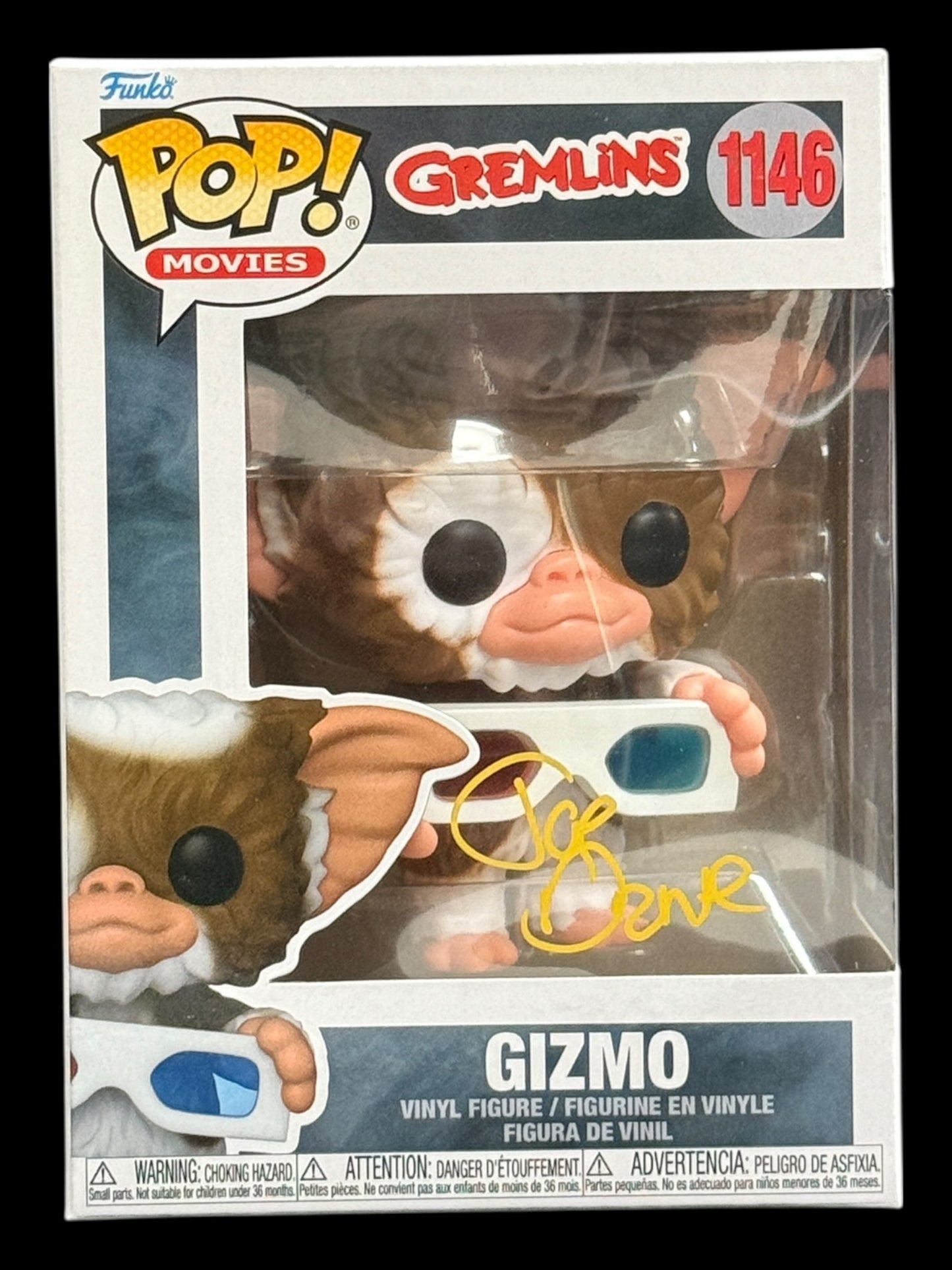 Joe Dante signed Gizmo Gremlins Funko Pop! - Yellow