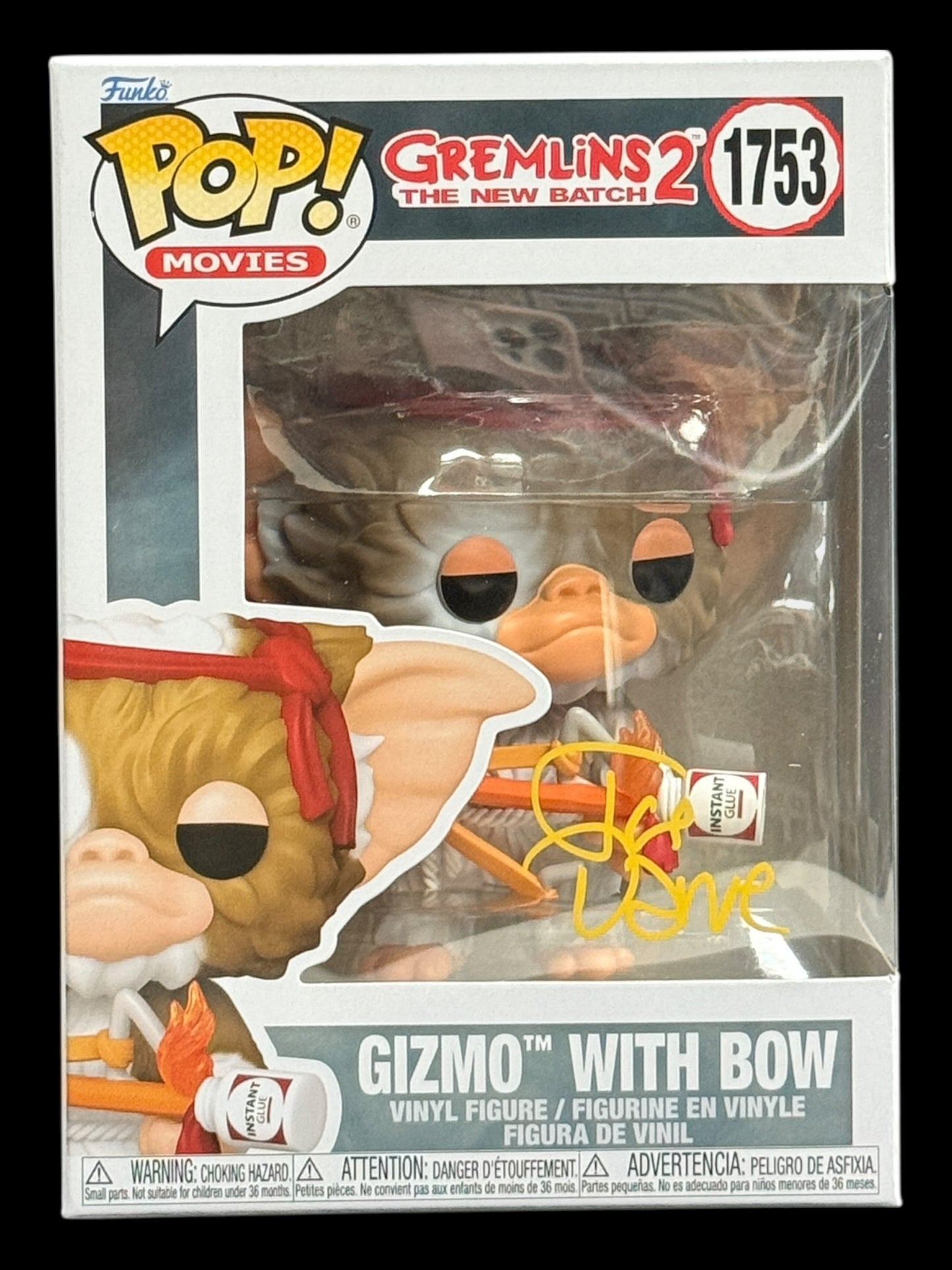 Joe Dante signed Gizmo with Bow Gremlins 2 Funko Pop! - Yellow
