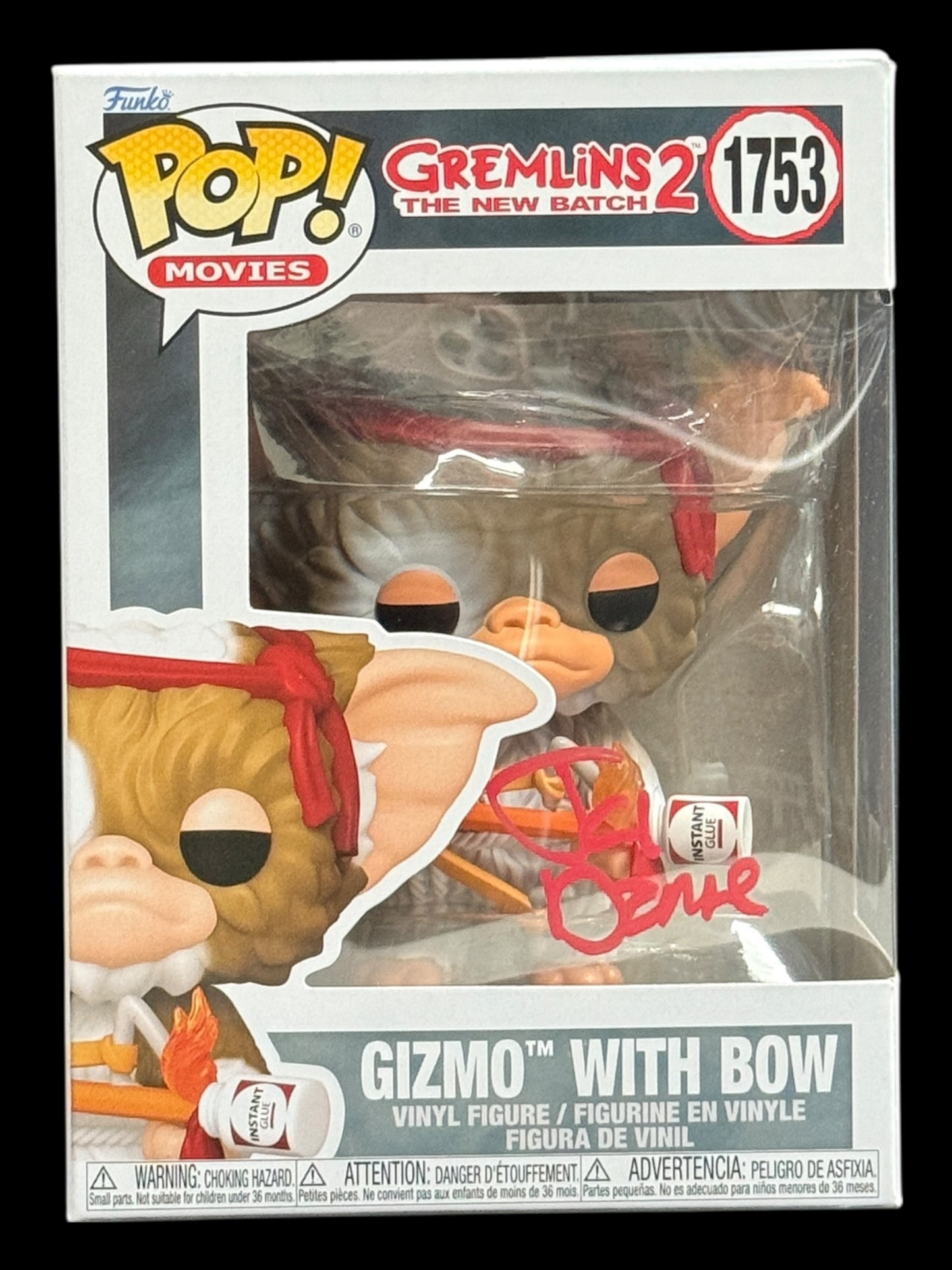 Joe Dante signed Gizmo with Bow Gremlins 2 Funko Pop! - Red