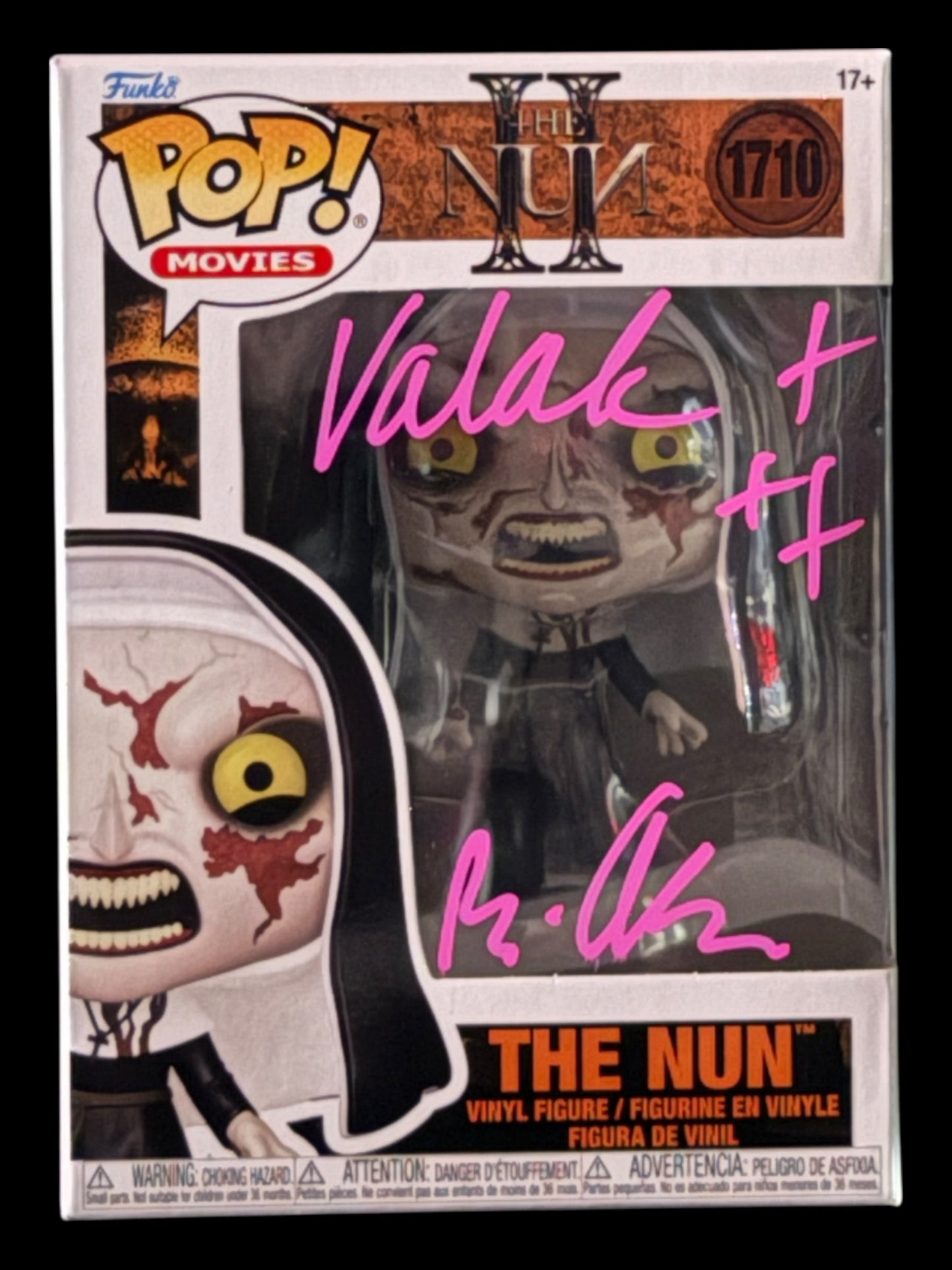 Bonnie Aarons signed The Nun Funko Pop! - Florescent Pink