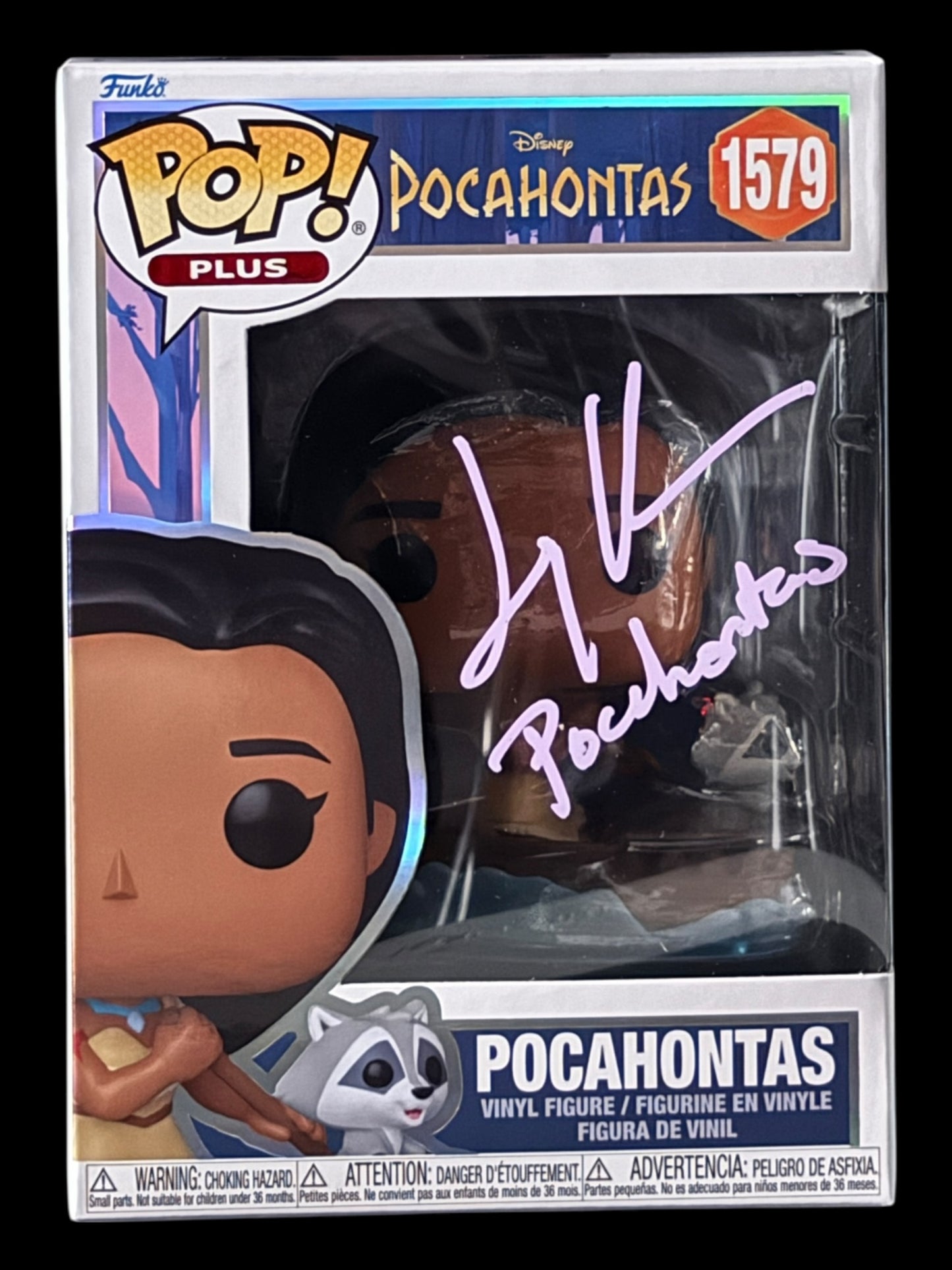 Judy Kuhn signed Pocahontas Funko Pop Plus - Light Pink