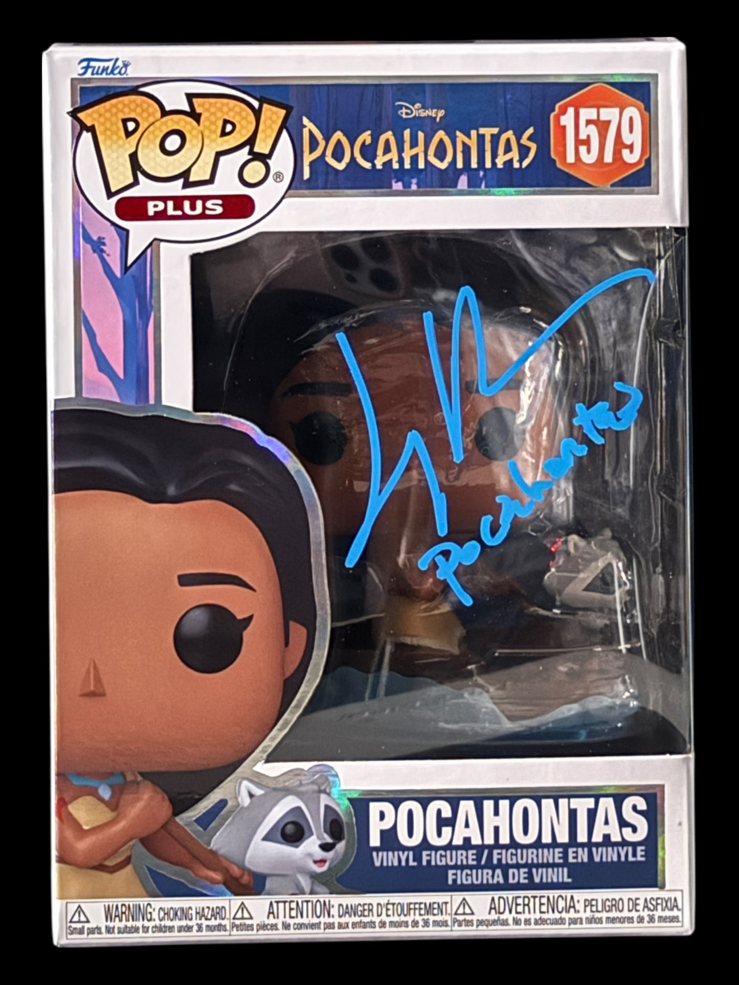 Judy Kuhn signed Pocahontas Funko Pop Plus - Blue