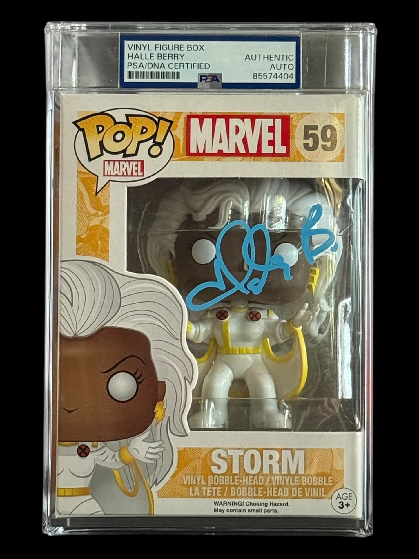 Halle Berry signed PSA Encap. Marvel Storm Funko Pop!