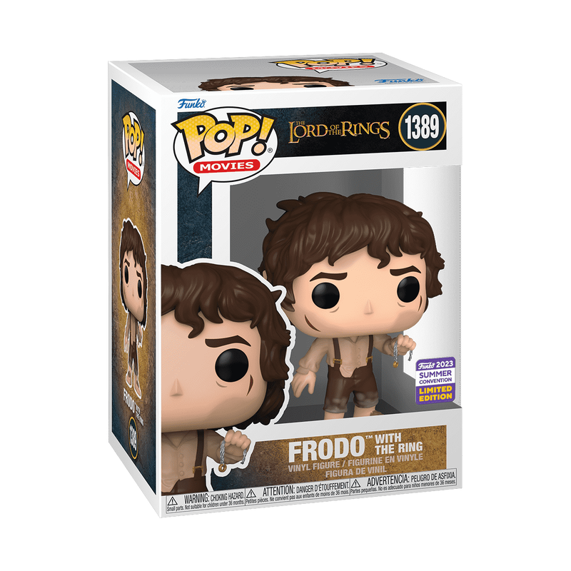 Elijah Wood signed LOTR Summer Convention 23' LE Frodo with The Ring Funko Pop! #1389