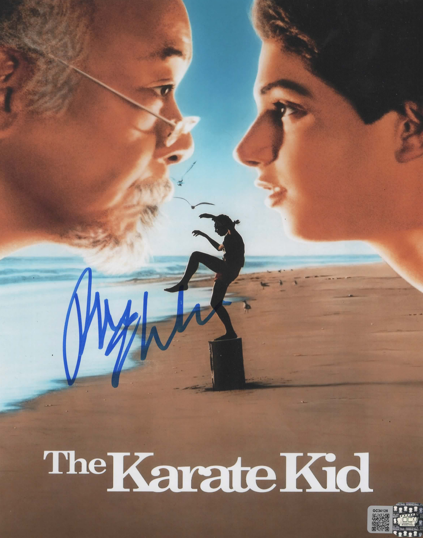 Ralph Macchio signed 8x10 The Karate Kid movie poster photo