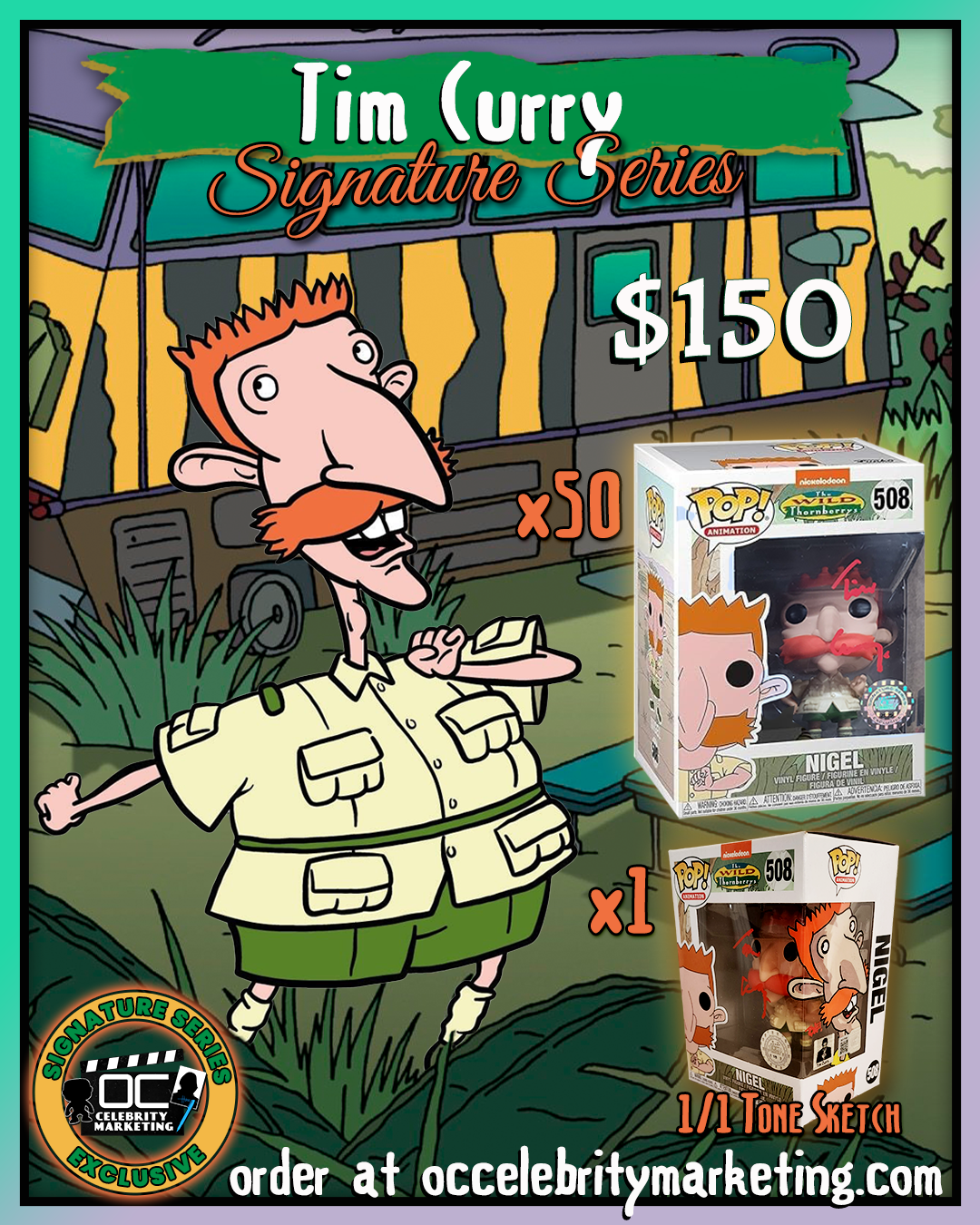 Tim Curry Signature Series: The Wild Thornberry's Nigel Funko #508