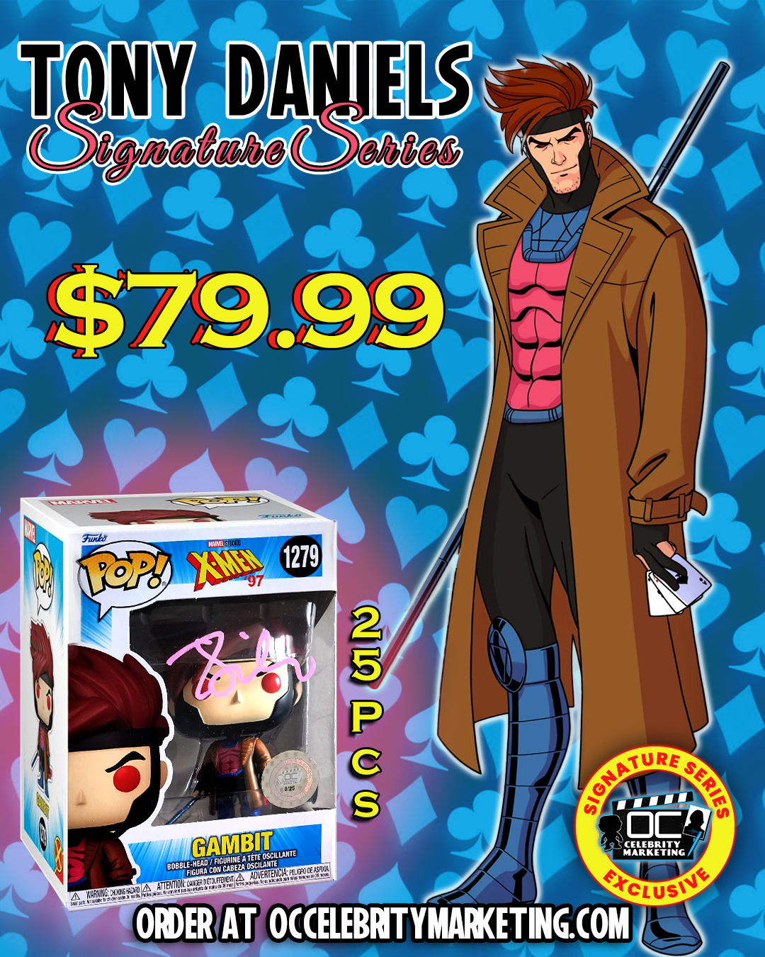 Tony Daniels Signature Series: Marvel X-Men 97' Gambit Funko #1279 (#/25)