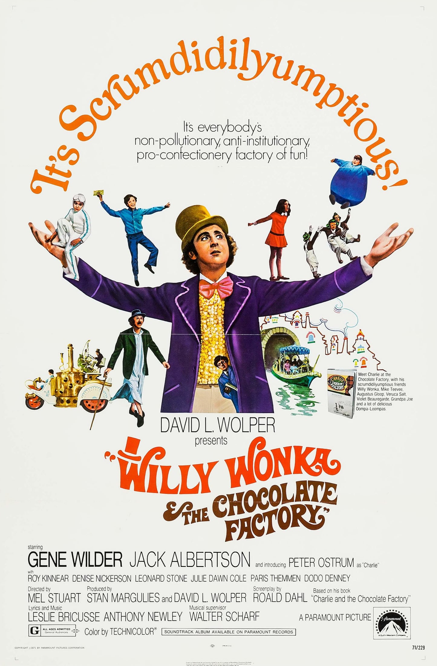 Paris Themmen signed Willy Wonka Poster Image #2 (8x10, 11x17) Pre-Order