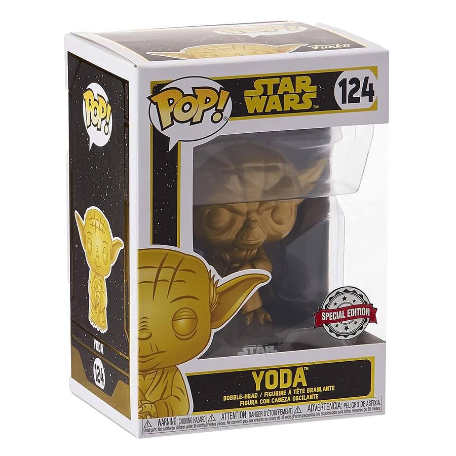 Deep Roy Signed STAR WARS Metalic Gold Yoda Special Edition Funko Pop! #124 (Pre-Order)