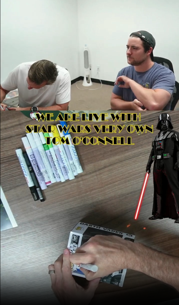 Tom O'Connell signed STAR WARS Darth Vader Funko Pop 597 Red