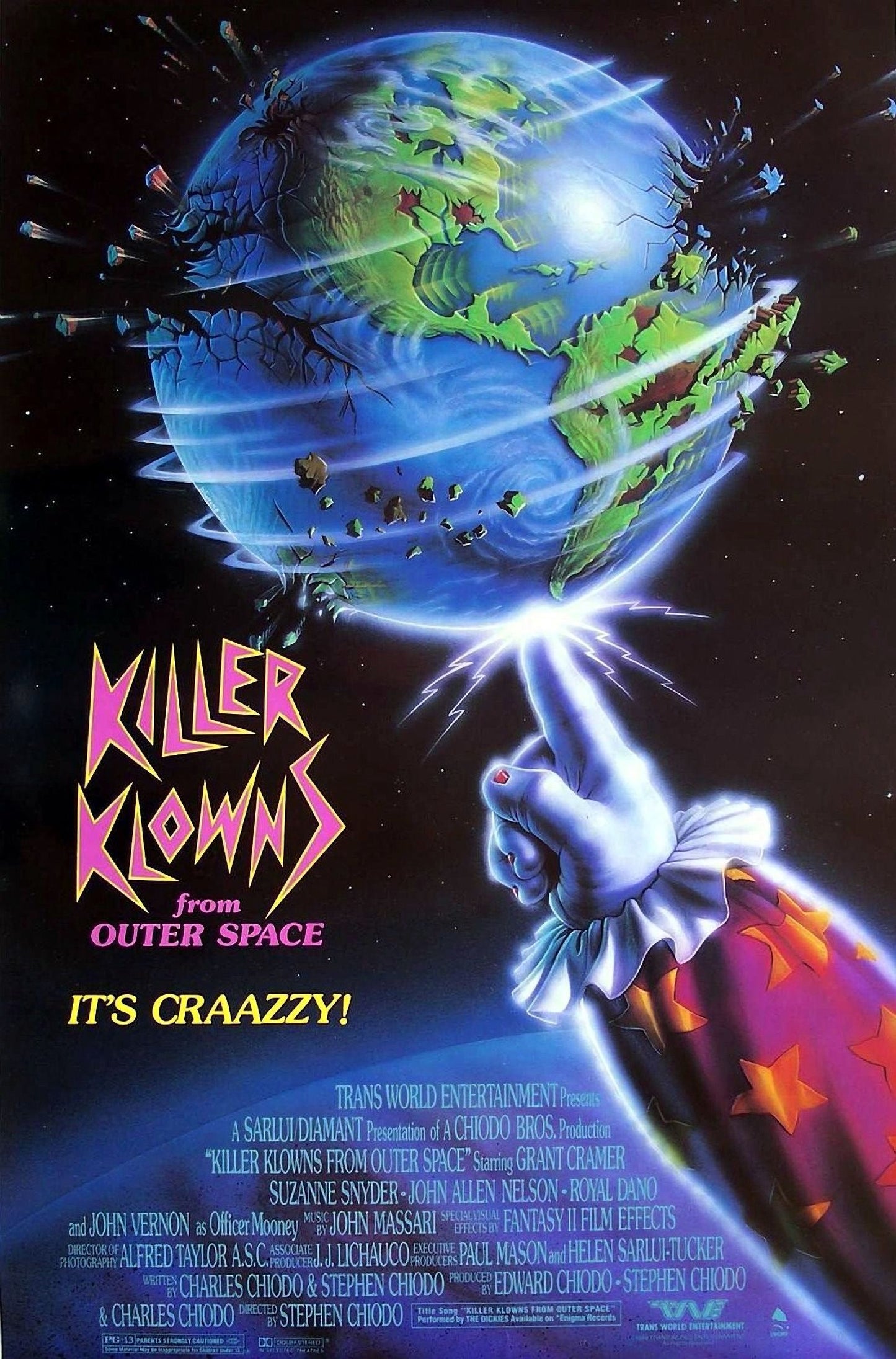 The Chiodo Brothers triple signed Killer Klowns from outer space Movie Poster Image #1 (8x10, 11x17) Pre-Order