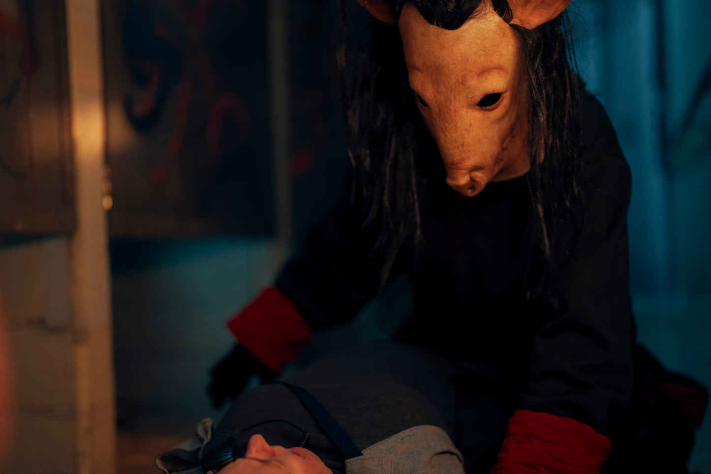 Shawnee Smith Signed Pig Mask Attack Scene Photo (8x10, 11x14) Pre-Order