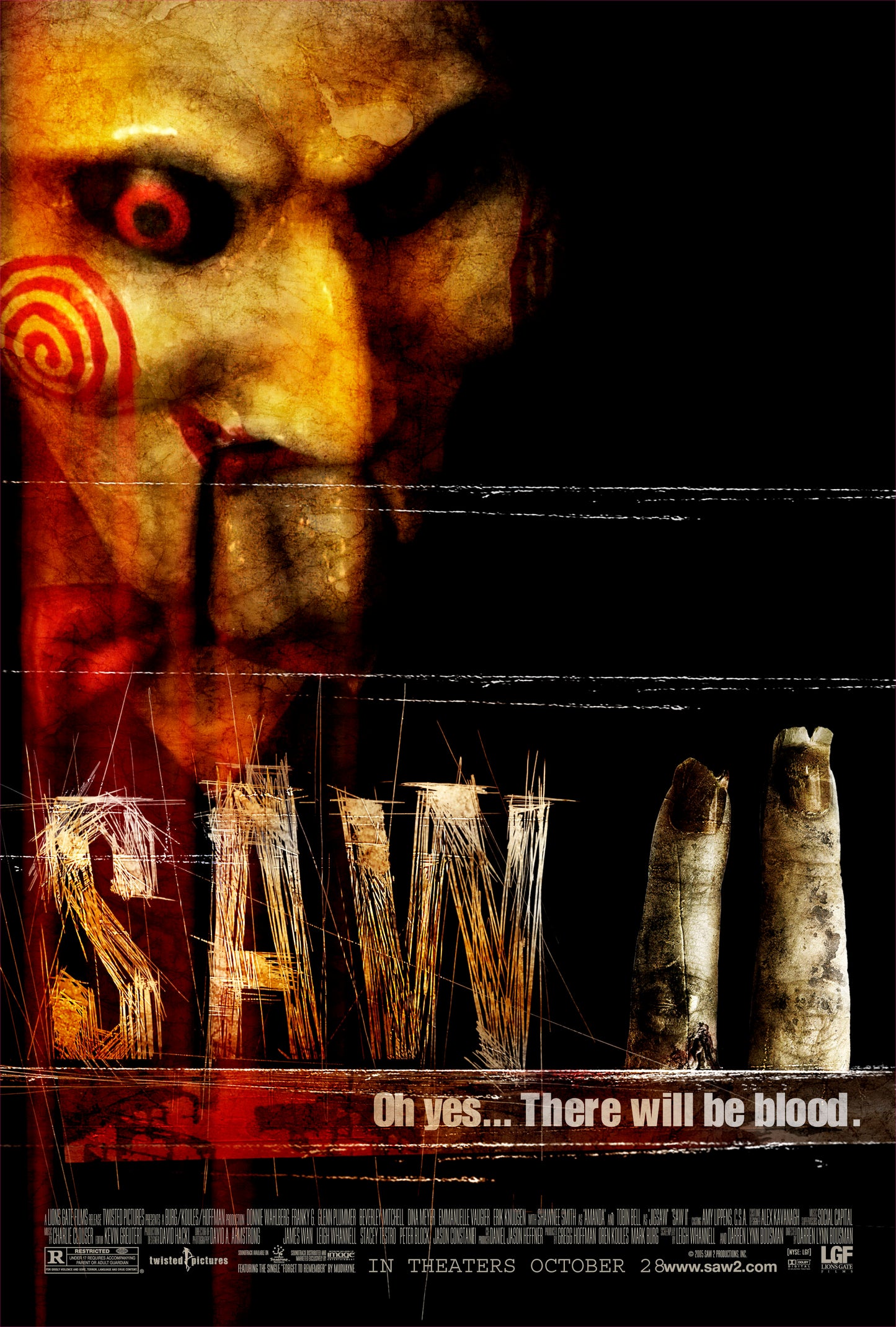 Saw II Billy The Puppet “There Will Be Blood” Poster Photo (8x10, 11x17) Pre-Order