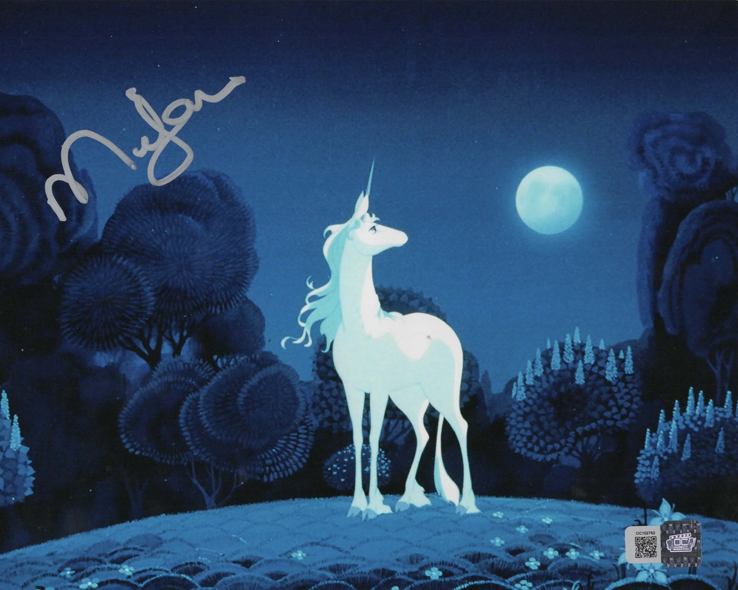 Mia Farrow signed 8x10 The Last Unicorn Photo 1E