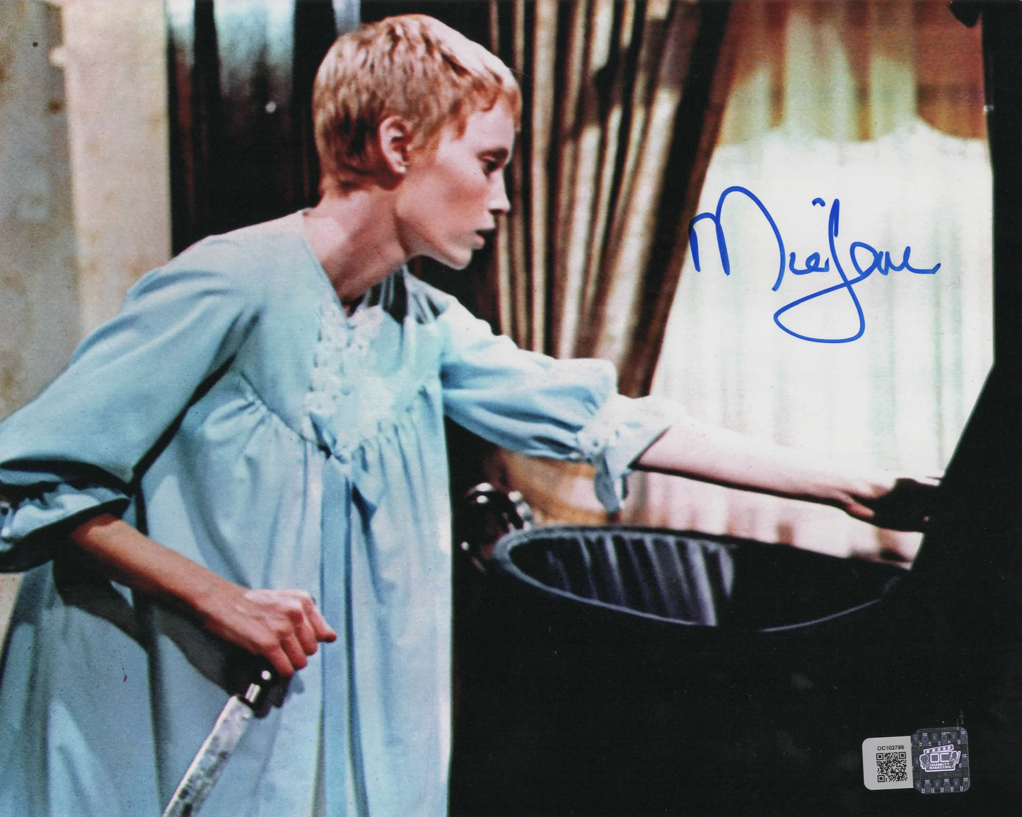 Mia Farrow signed 8x10 Rosemary's Baby Photo 1A