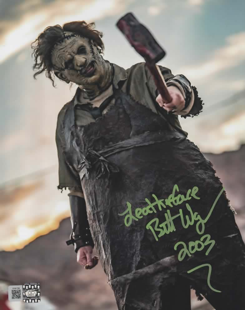 Brett Wagner signed 8x10 The Texas Chainsaw Massacre Leatherface Photo 1C