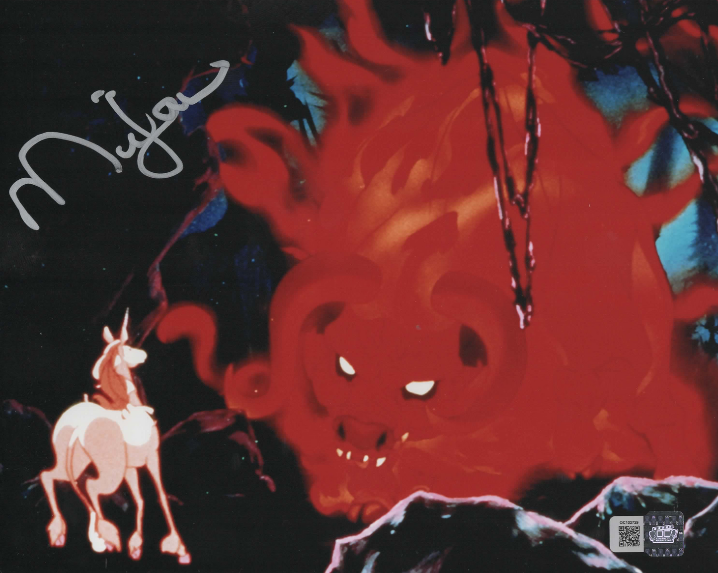 Mia Farrow signed 8x10 The Last Unicorn Photo 1C