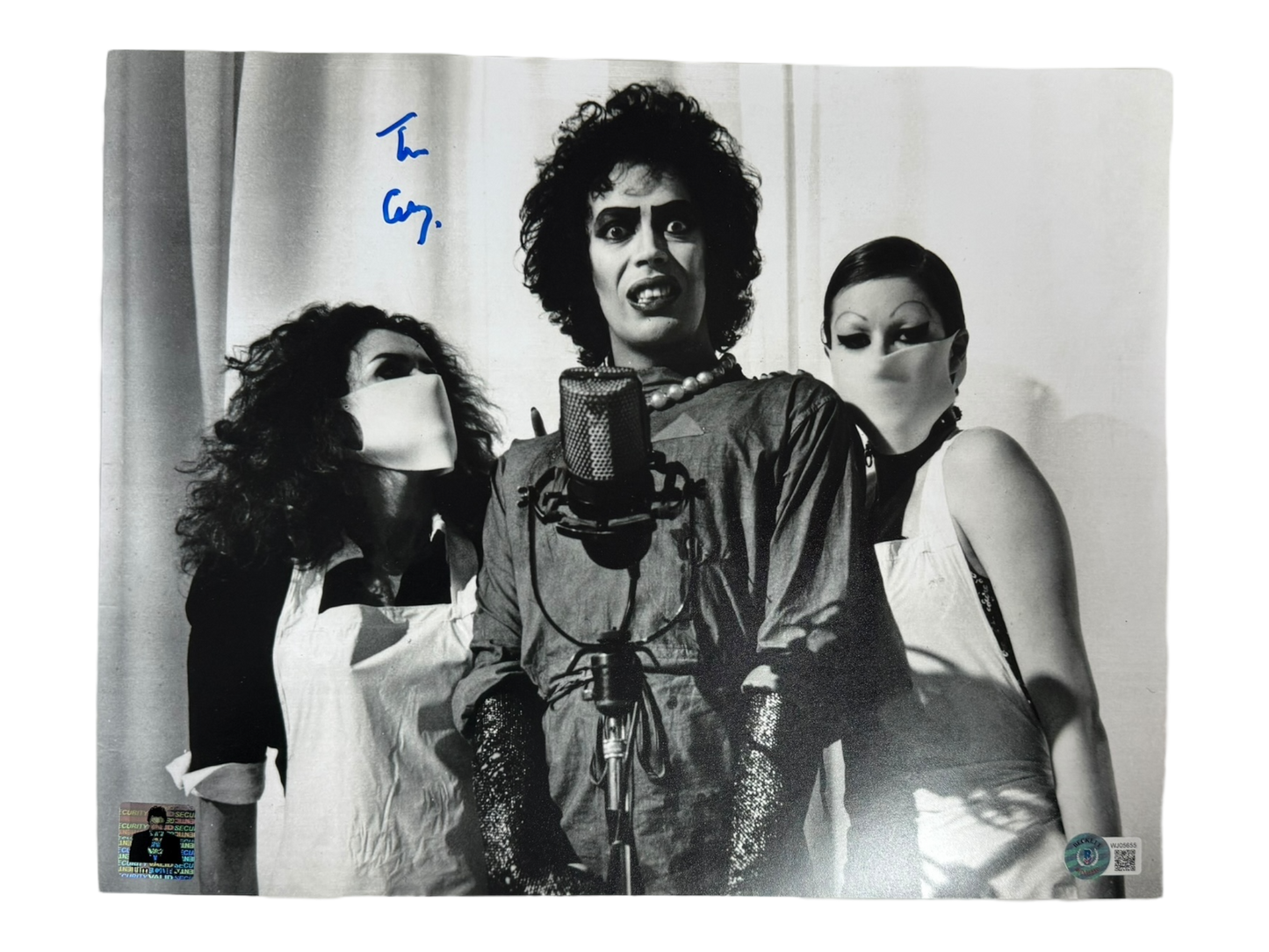 Tim Curry 11x14 autographed Rocky Horror Frank-N-Furter Photo Beckett authenticated with Tim Curry Holo
