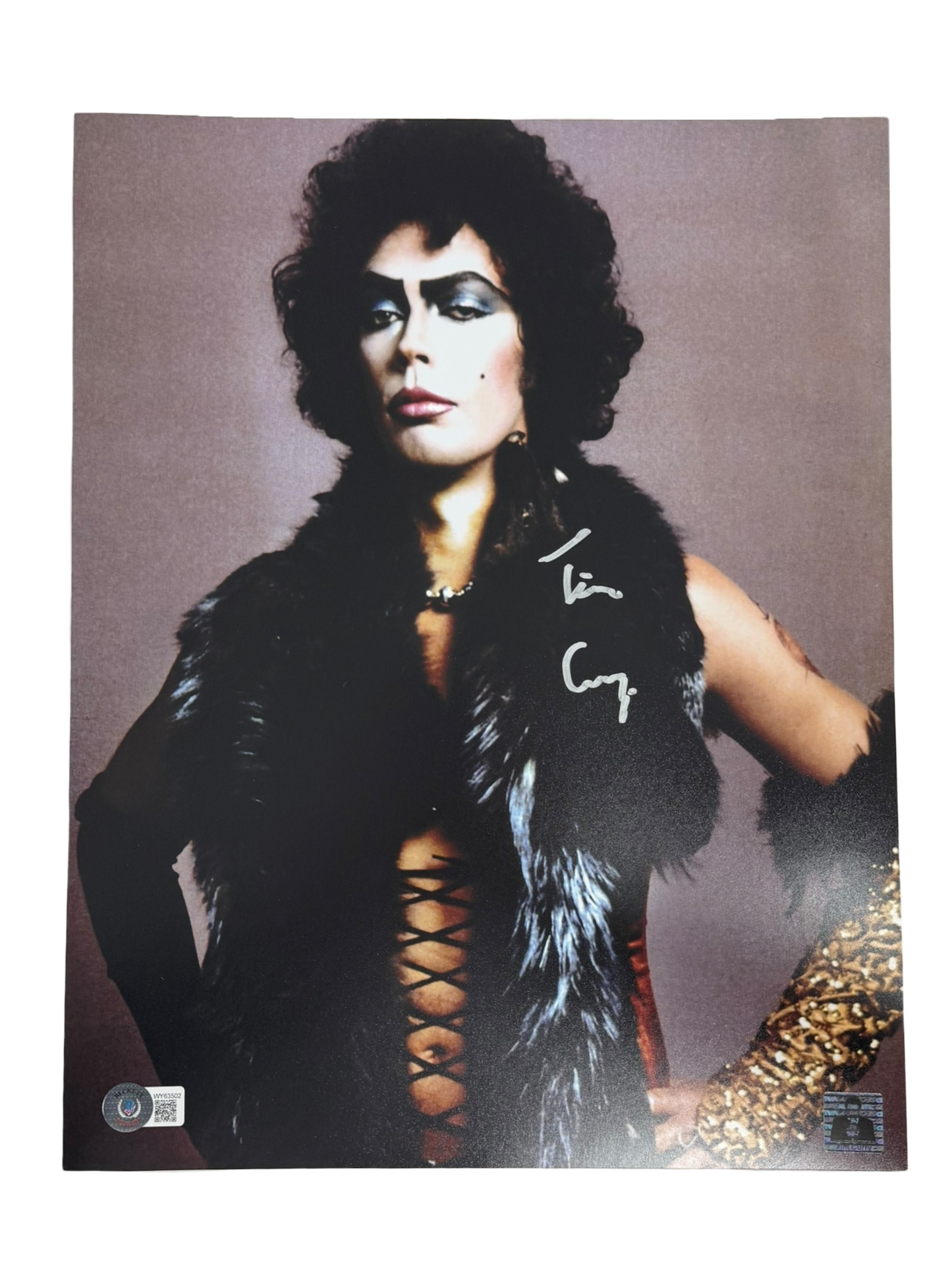 Tim Curry 11x14 Frank-N-Furter autographed Photo Beckett authenticated with Tim Curry Holo