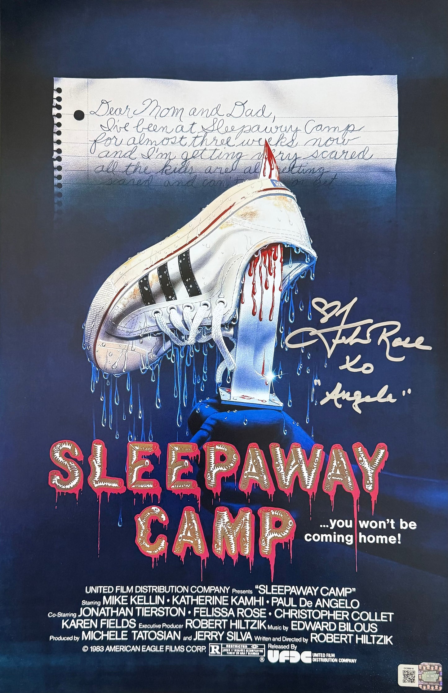 Felissa Rose signed 11x17 Sleepaway Camp movie poster photo