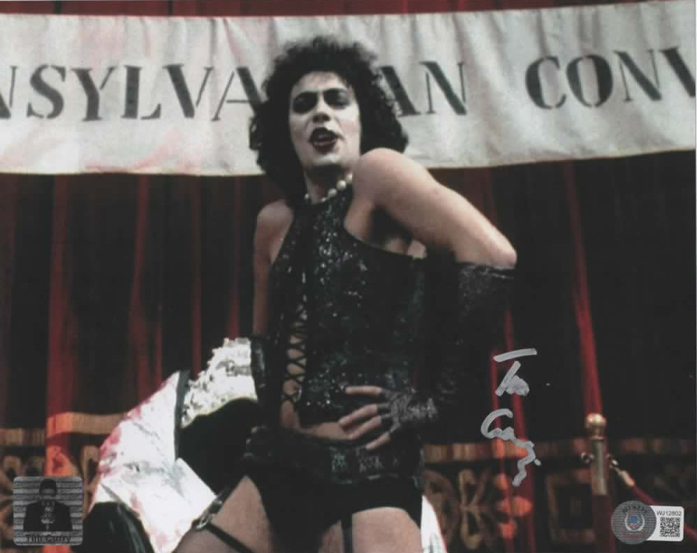 Tim Curry 8x10 autographed Rocky Horror Frank-N-Furter Photo Beckett QR authenticated with Tim Curry Holo