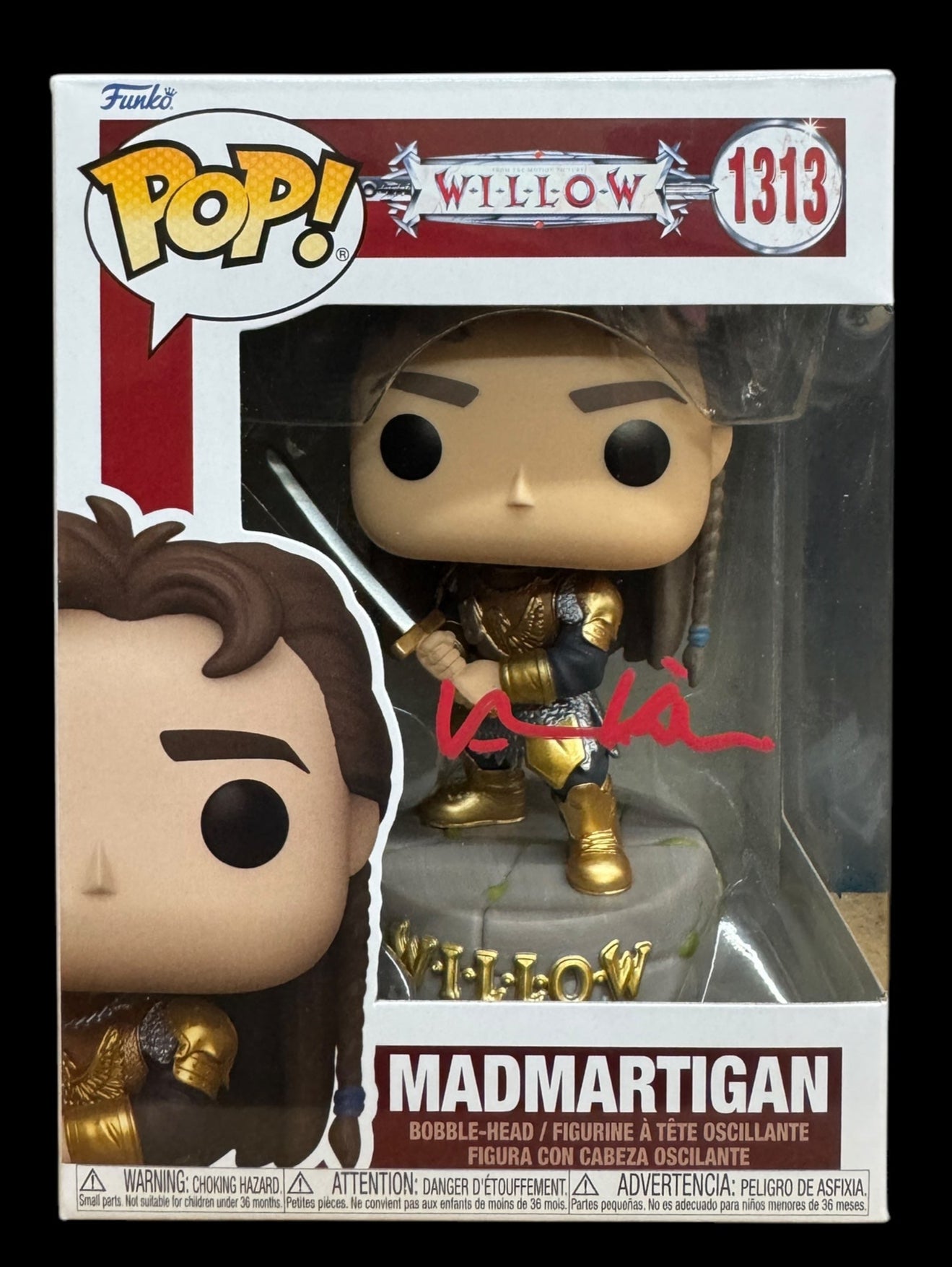Val Kilmer signed Willow Madmartigan Funko Pop! #1313