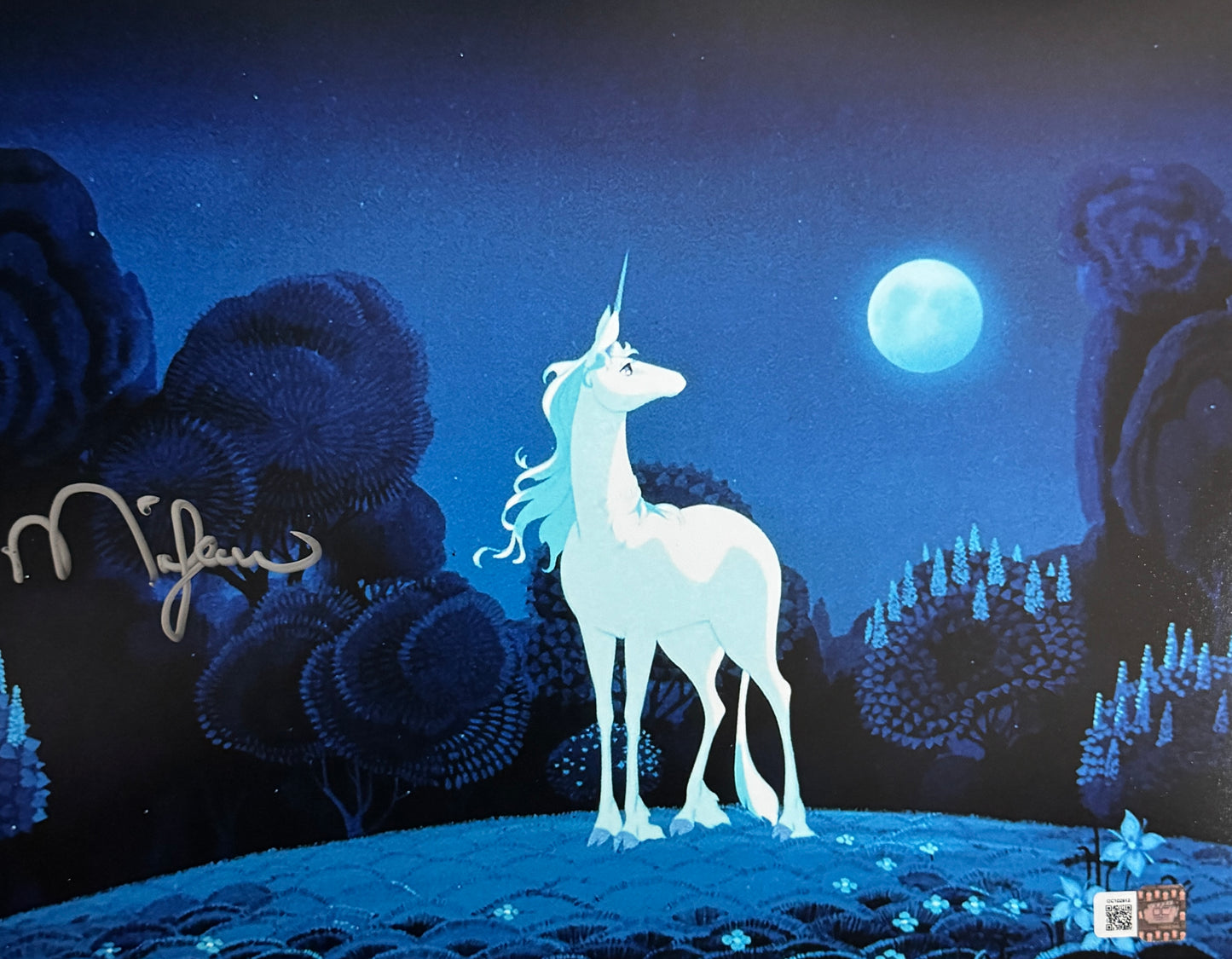 Mia Farrow signed 11x14 The Last Unicorn Photo 1E