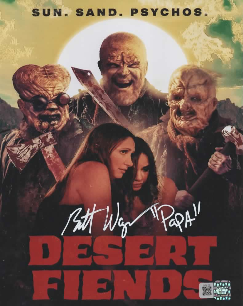 Brett Wagner signed 8x10 Desert Fiends Title Photo