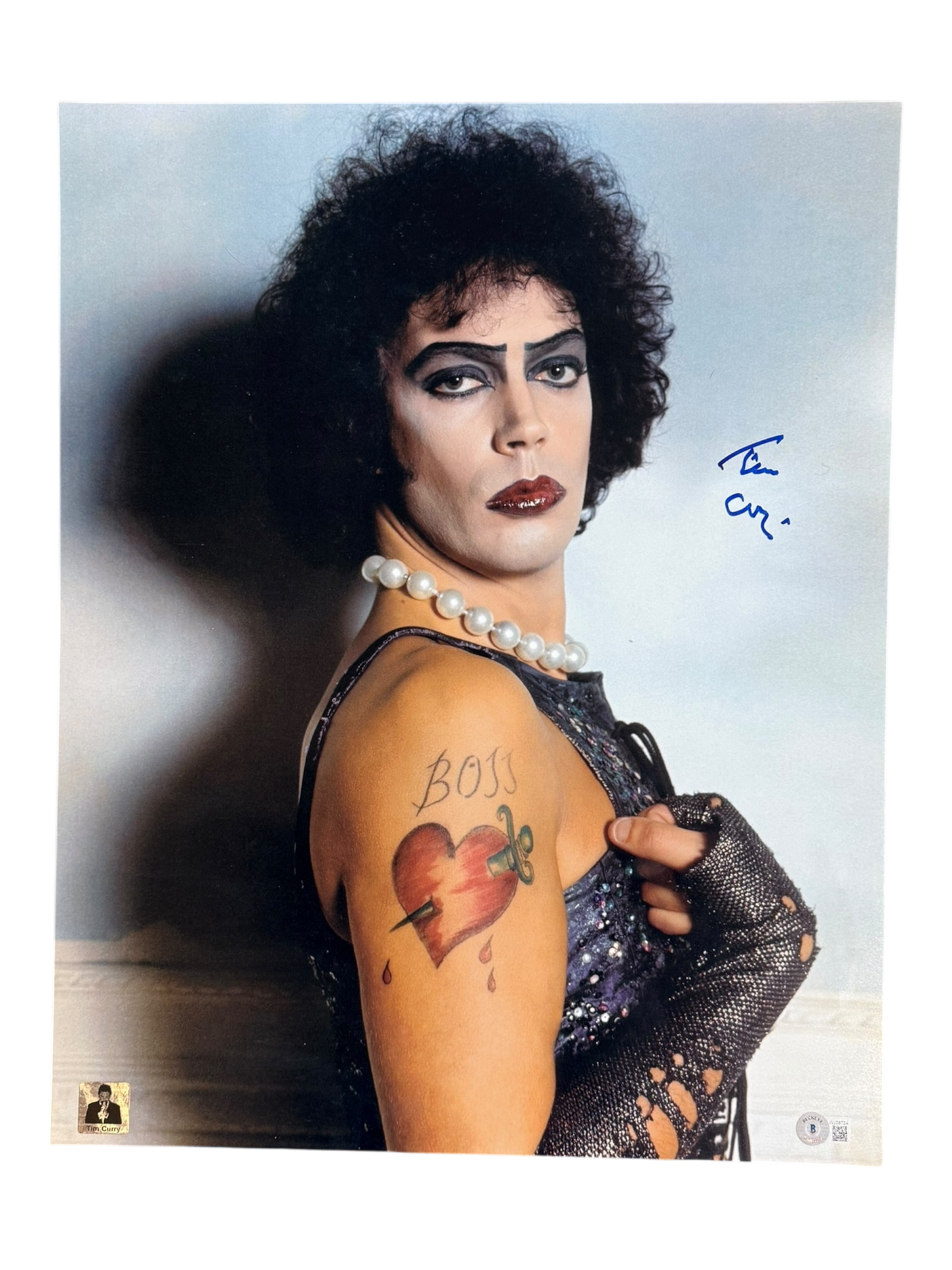 Tim Curry 16x20 Frank-N-Furter autographed Photo Beckett authenticated with Tim Curry Holo