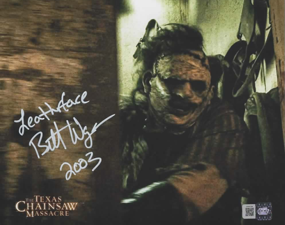 Brett Wagner signed 8x10 The Texas Chainsaw Massacre Leatherface Photo 1B